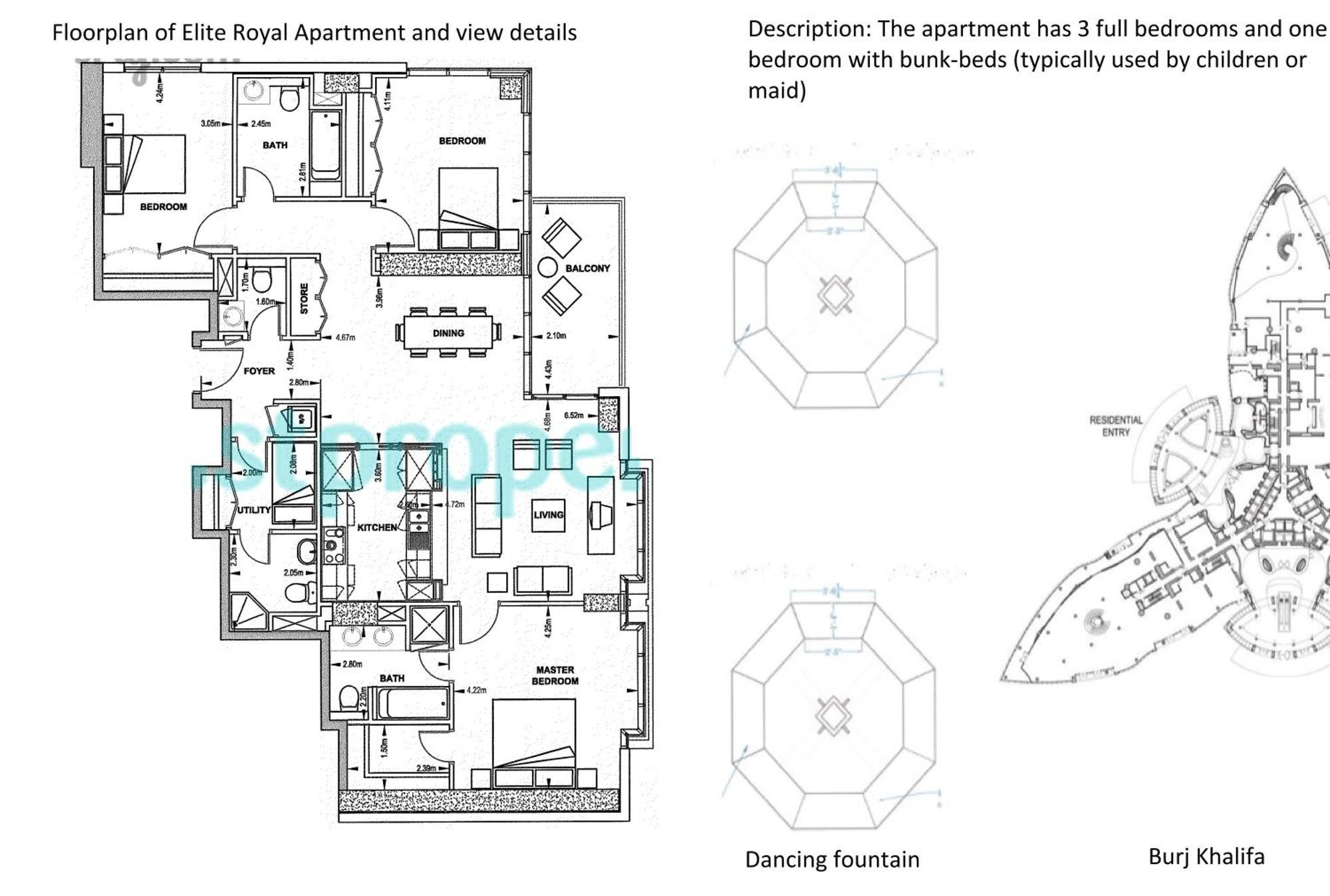 Apartamento Elite Royal - Burj Residences Tower 5 Dubai