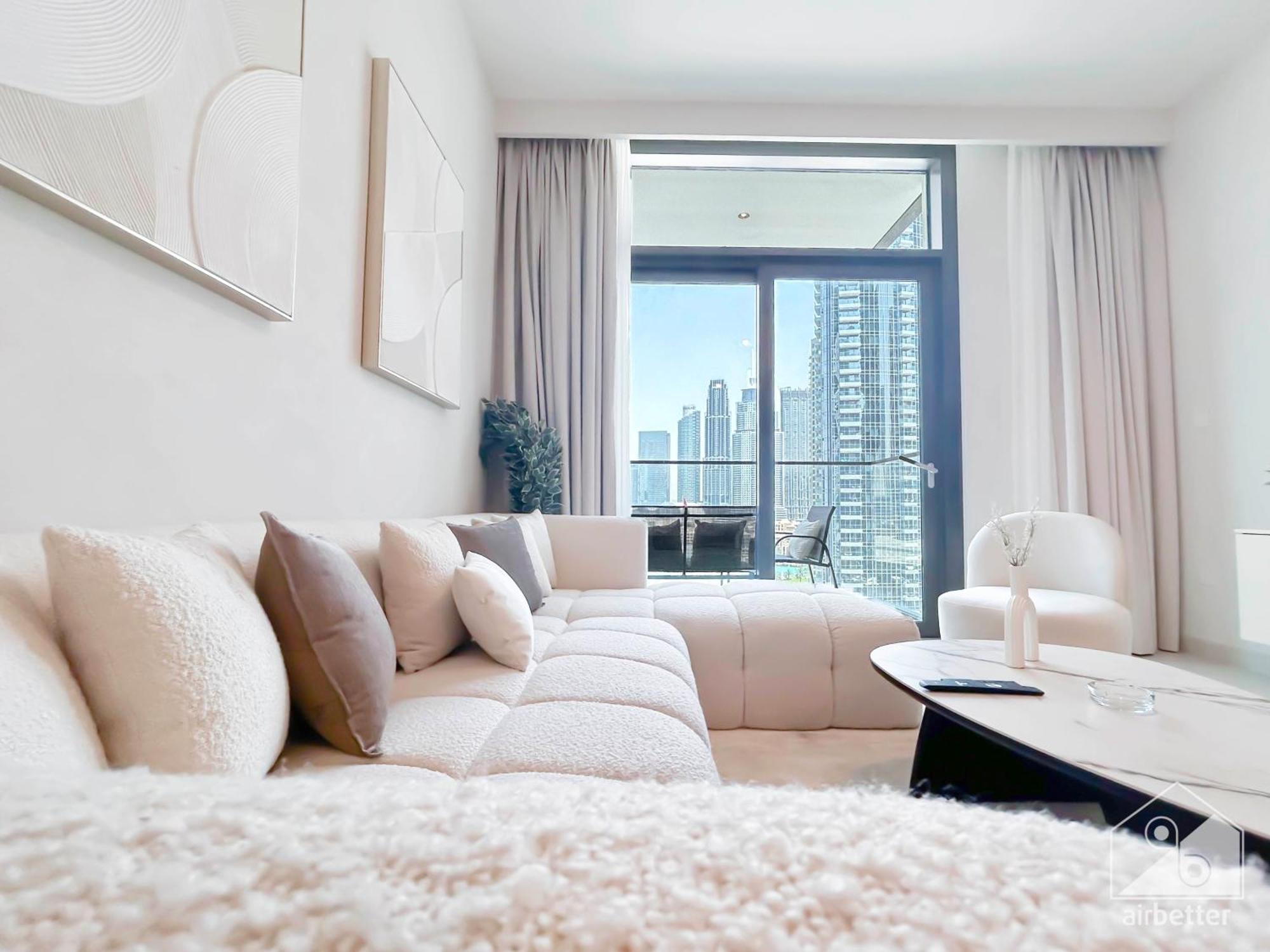 Luxury Burj Crown 4bedroom Balcony & Downtown View Daire *