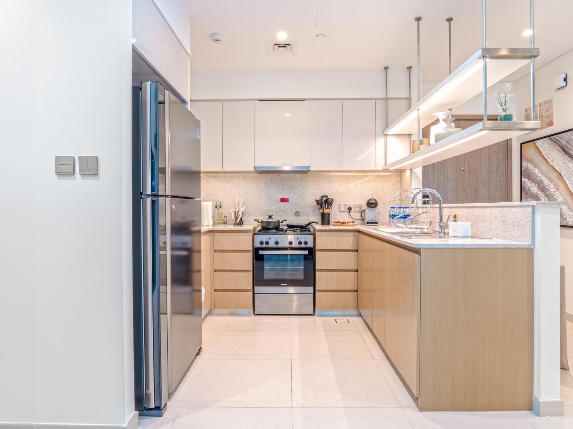Daire Easygo - 3br & Maid With Full Burj Khalifa And Fountain View Burj Royale Dw *