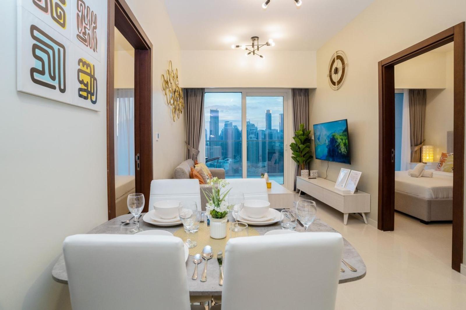 Stunning 2-bedroom Business Bay With Burj Khalifa View & Huge Balcony Apartamento