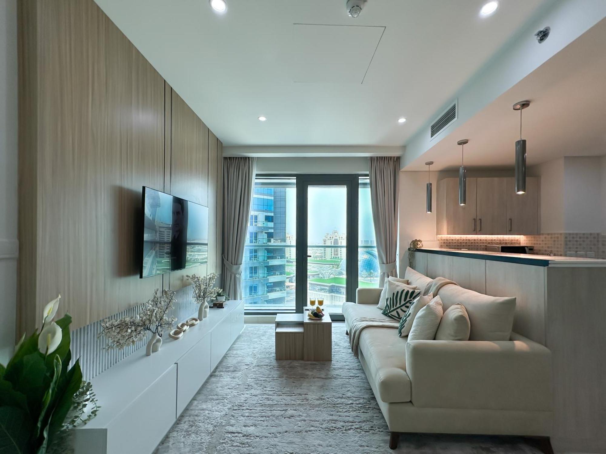 Apartment Luxe Lagoon Palm Private Access With Infinity Pool & Bar Dubai
