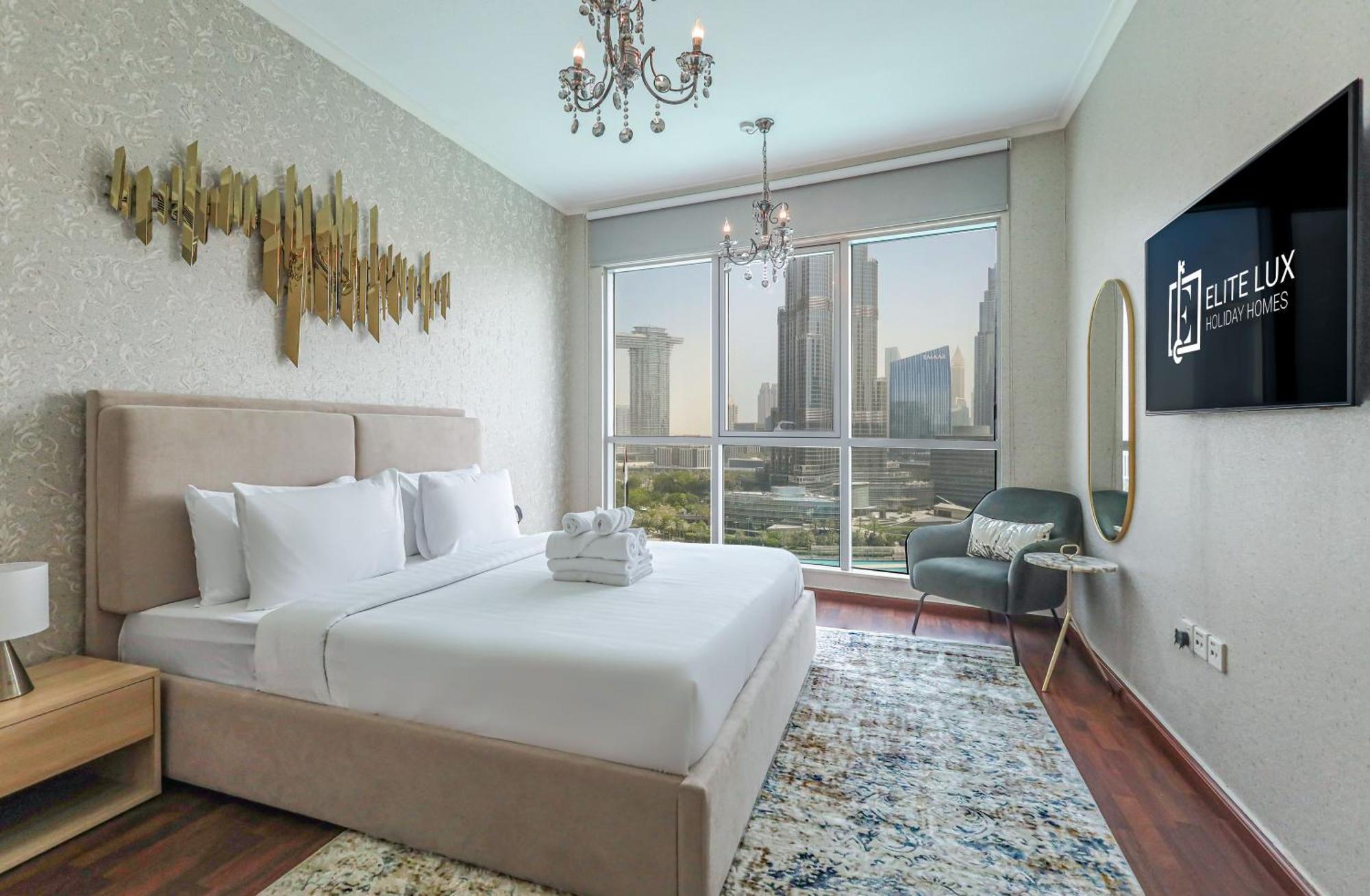 Elite Lux Homes - Breathtaking Burj Khalifa Views 2 Bhk In Downtown Apartment