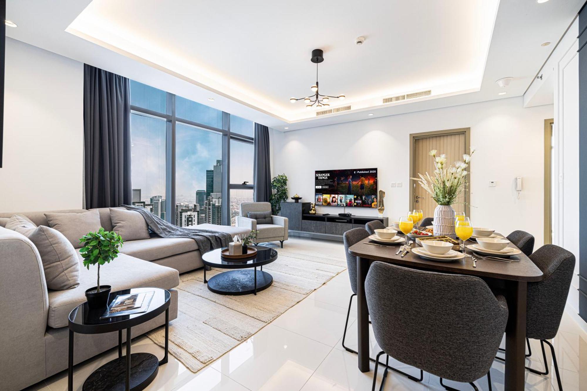 Daire Smartstay At Paramount Tower - Sea And Downtown Views - Infinity Pool - Modern Luxury Residences Dubai