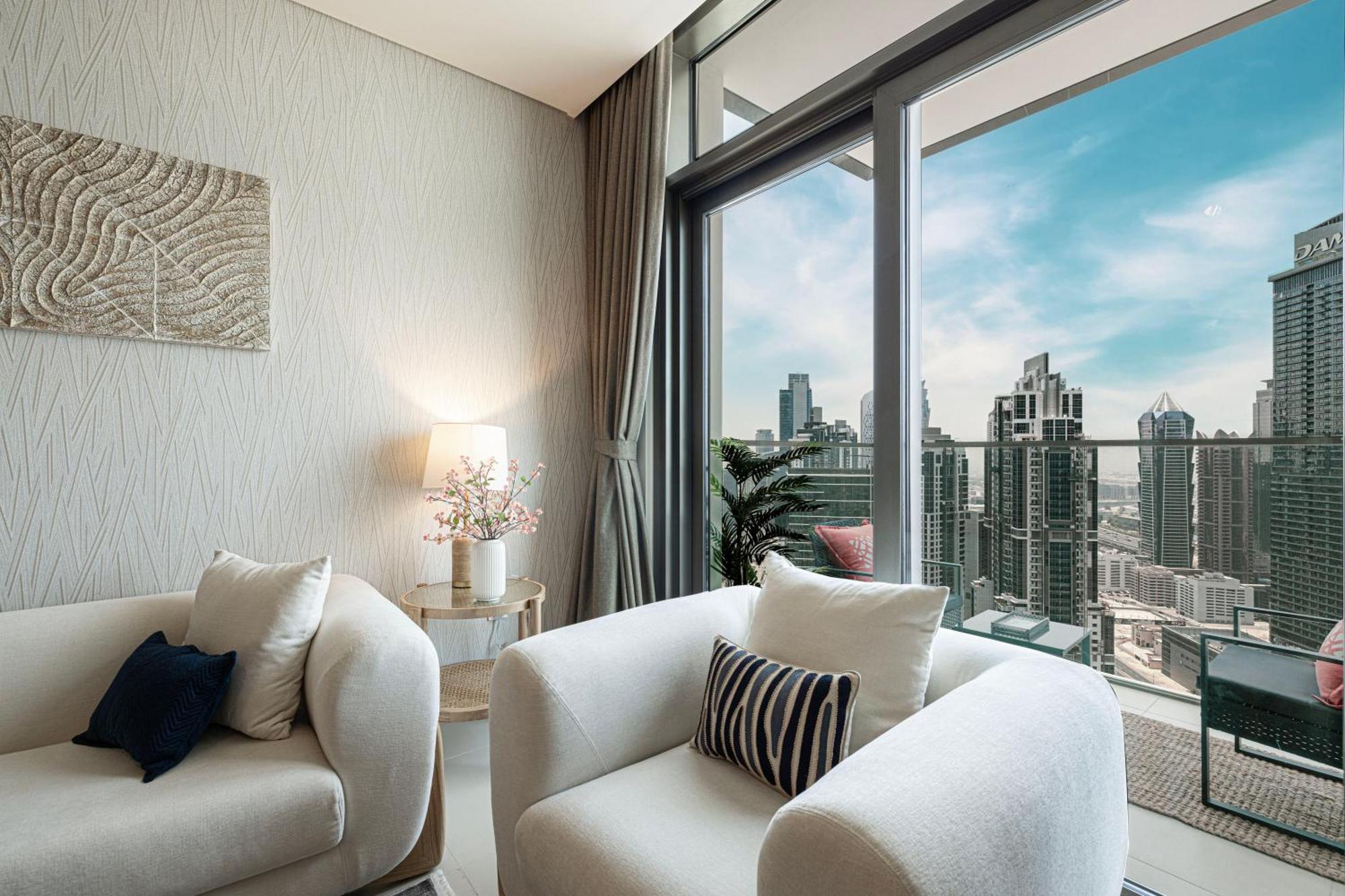 Burj Crown - Sky High, Downtown Ocean View, Opposite Mall Apartment