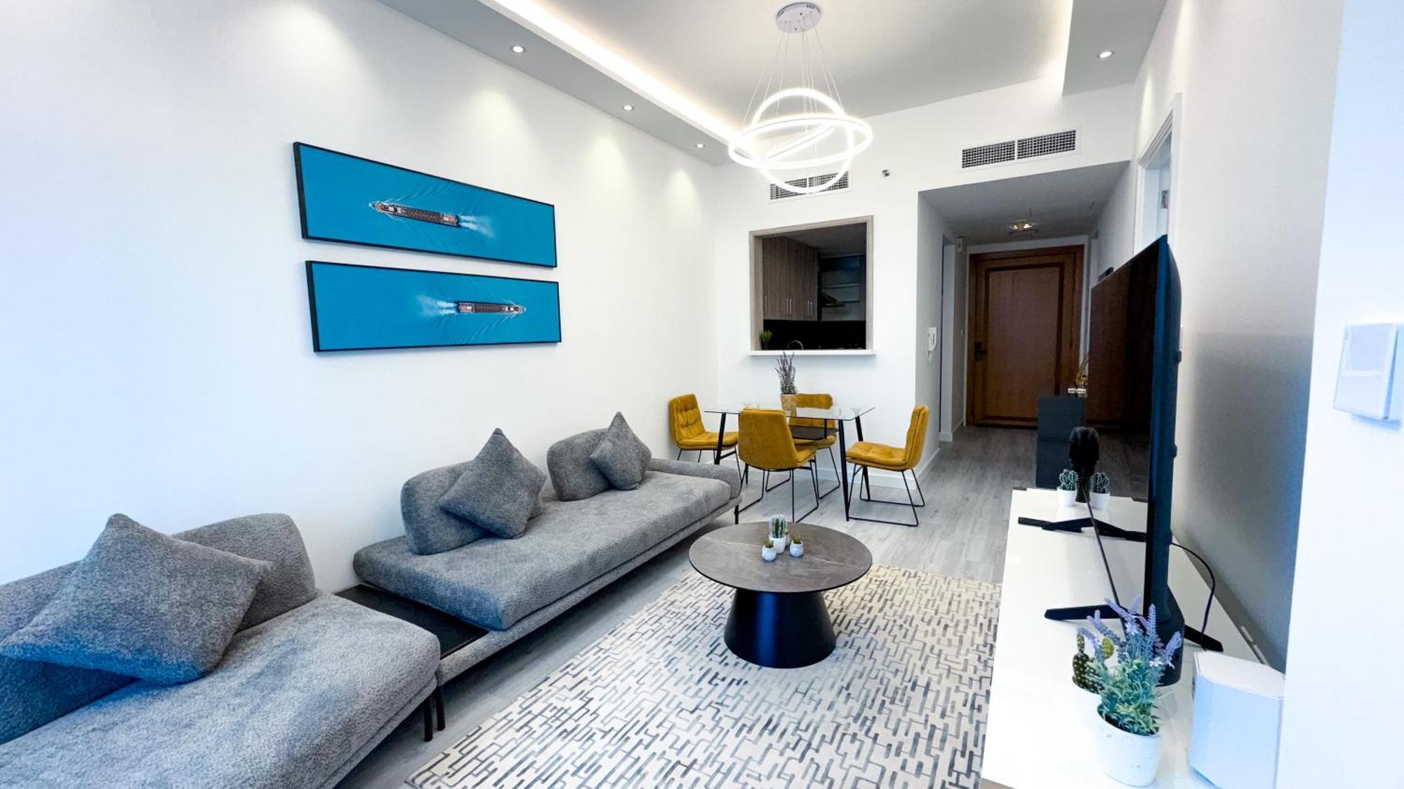 Marina - Elegant Design 1bhk - Iris Blue