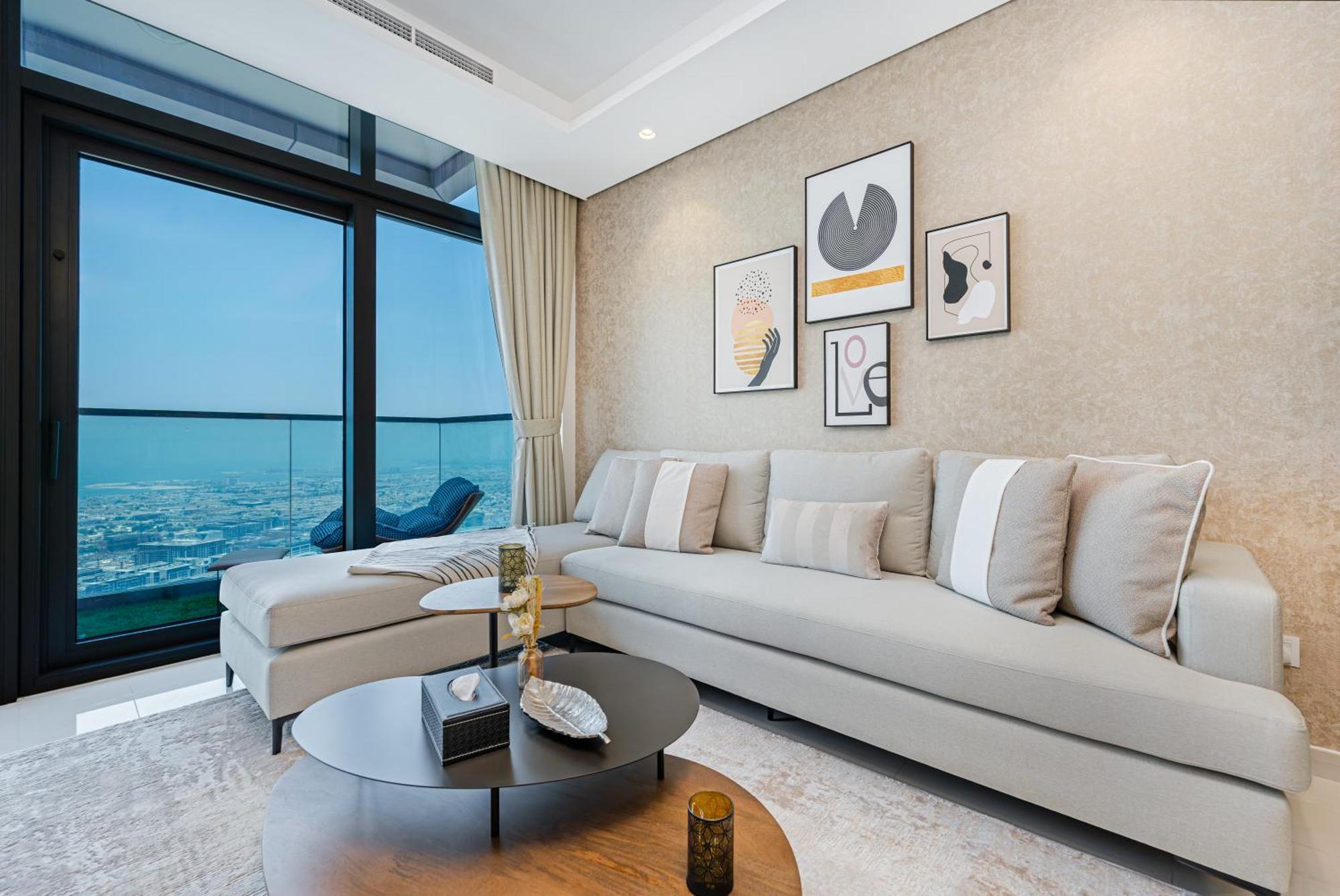 3 King Beds - 7mins To Mall - High Floor Sun Set And Sea View Apartment *