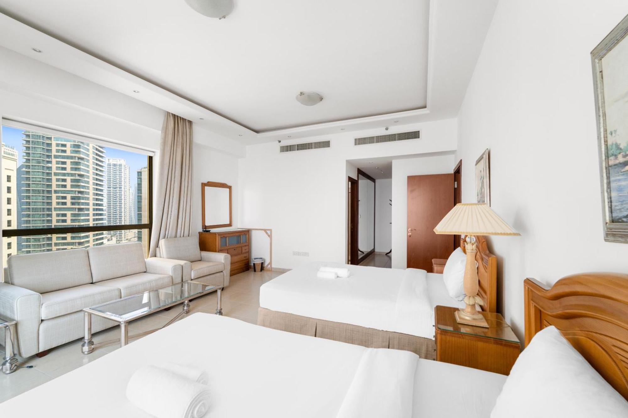 Elegant 3br Full Sea View Only 2 Minute Walk To Jbr Beach Apartment *