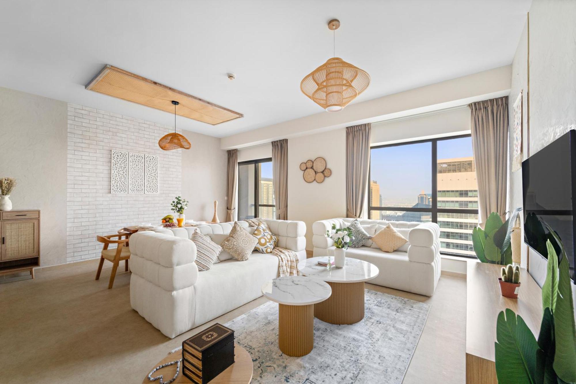 Aesthetic , Sleeps 6, Pool, Gym & Waterfront Views Ferienhaus Dubai