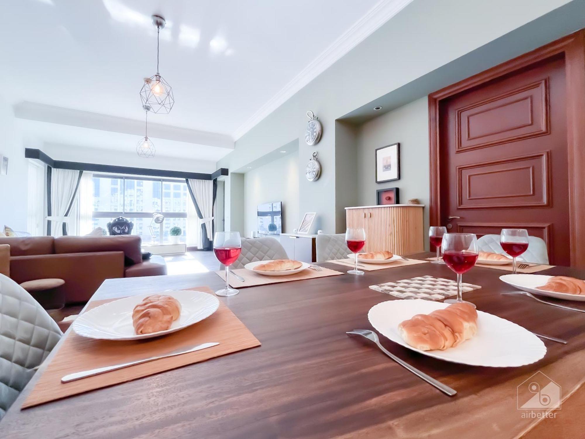 Luxury 2bedroom With Balcony & View Palm Apartment