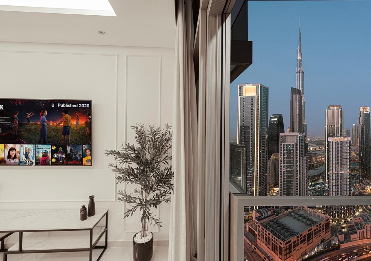 High Floor In 5 Star With Infinity Pool Burj View Gym Sauna Apartment