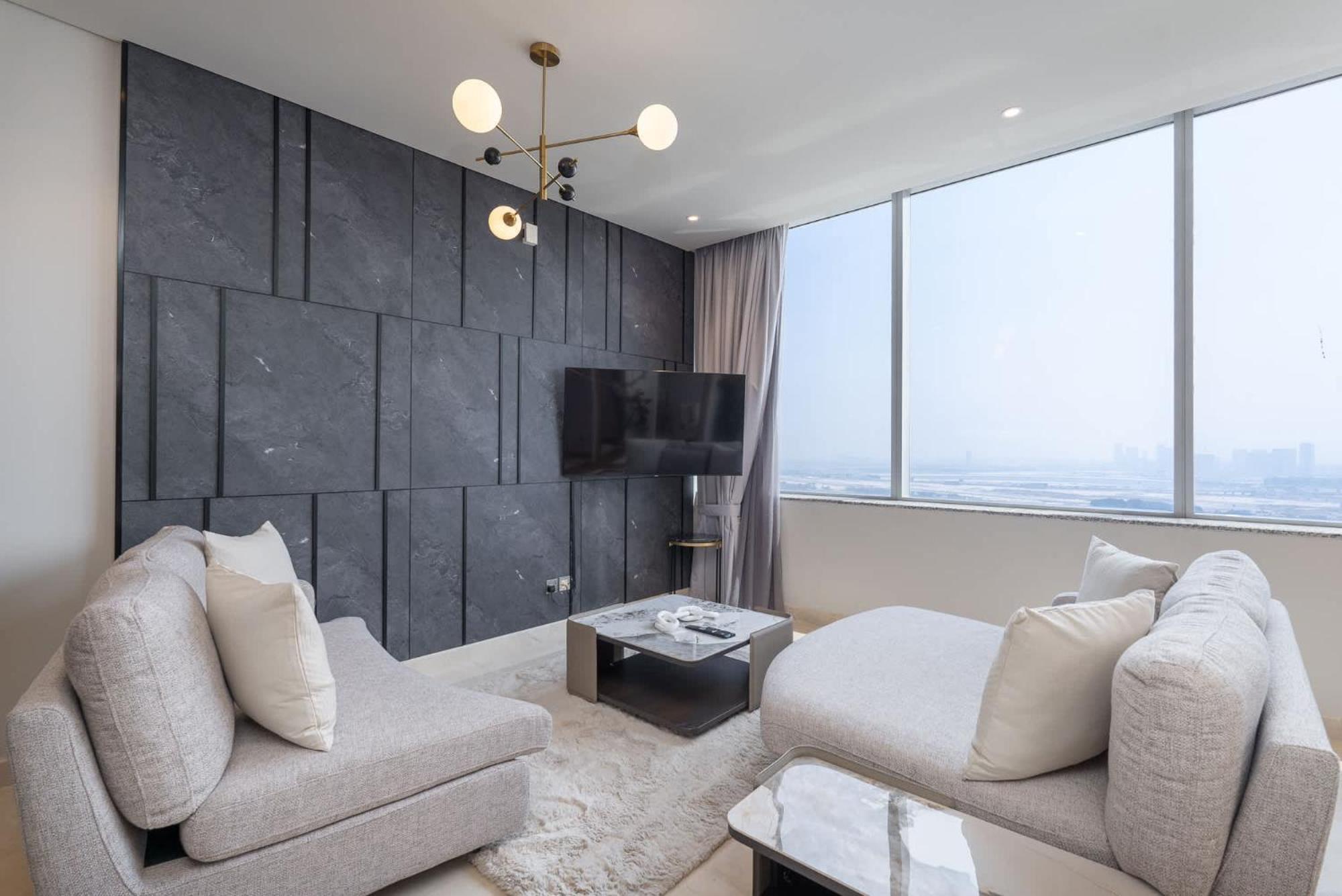 Stylish With Impressive Decor And Furniture At Sky Garden! Daire Dubai