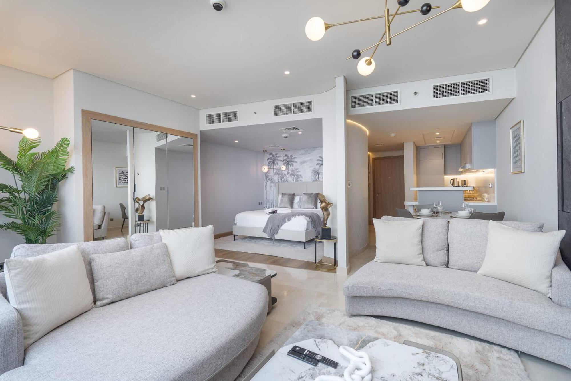 Stylish With Impressive Decor And Furniture At Sky Garden! Daire Dubai
