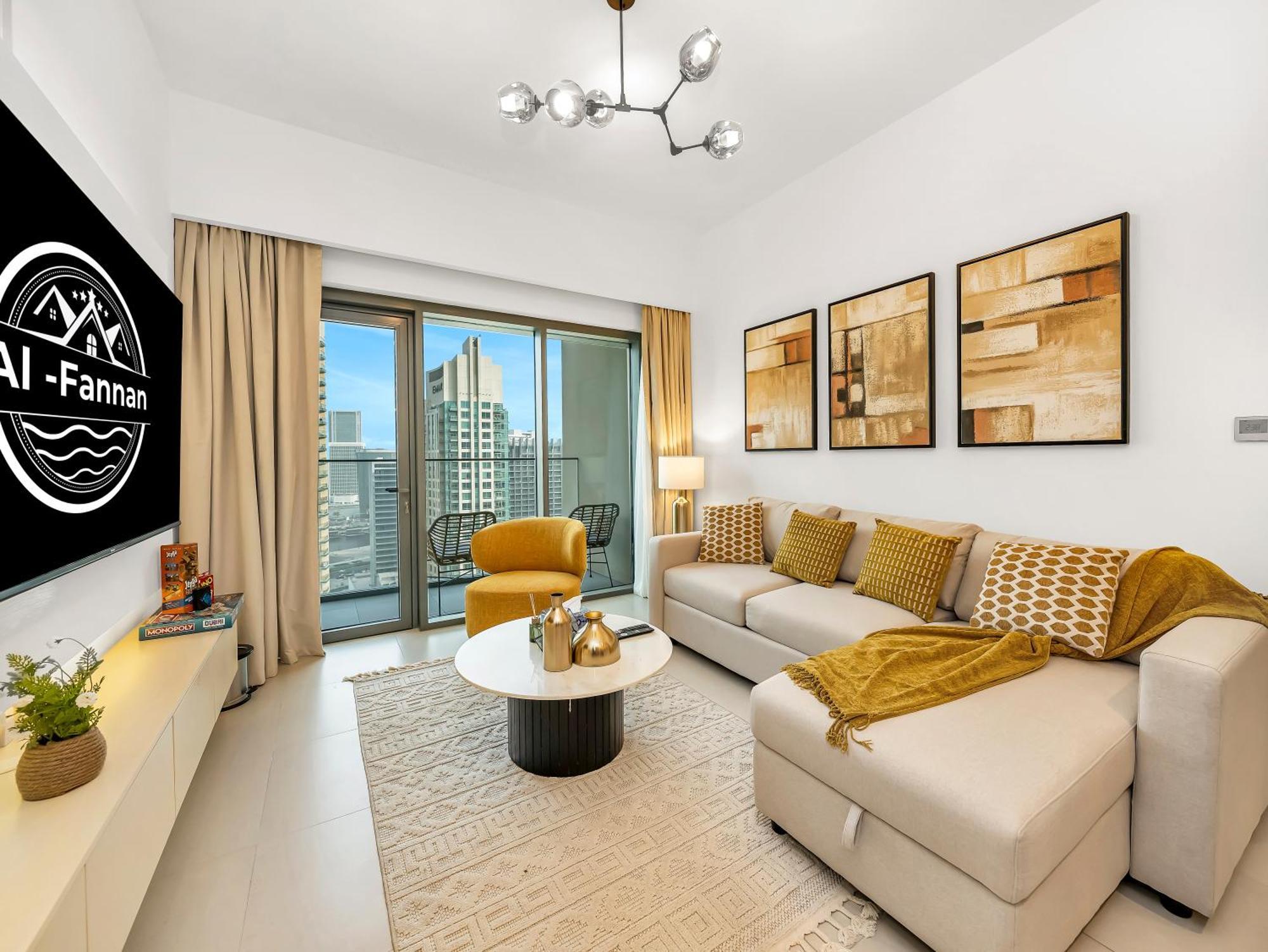 Al-fannan At Burj Royale - Best Downtown City View - Brand New Luxury 1 Bedroom Apartment