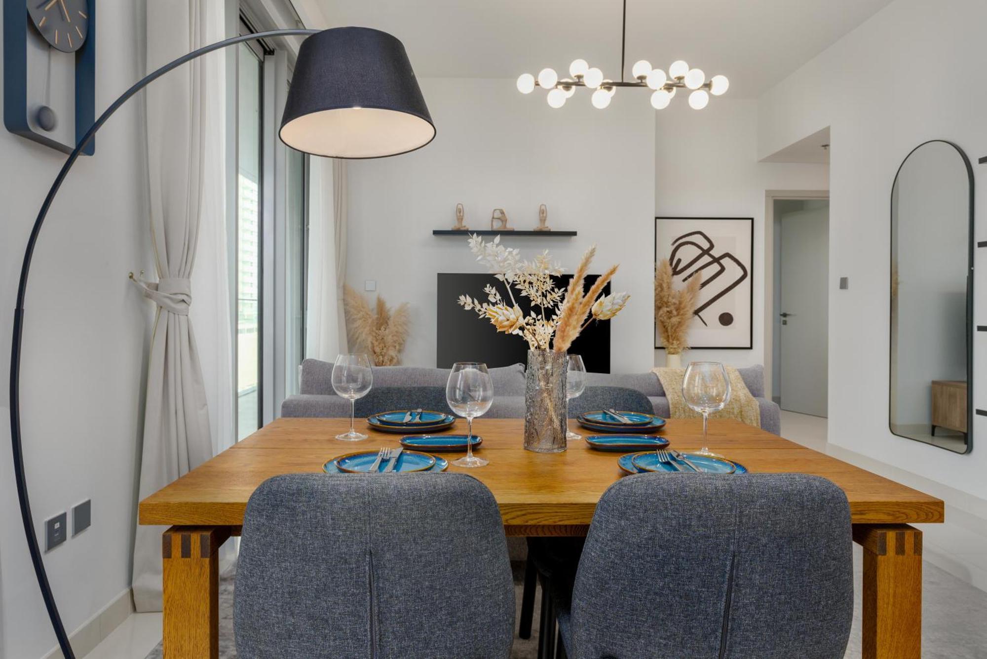 Daire White Sage Sun And 1br At Isle Emaar Beachfront Dubai