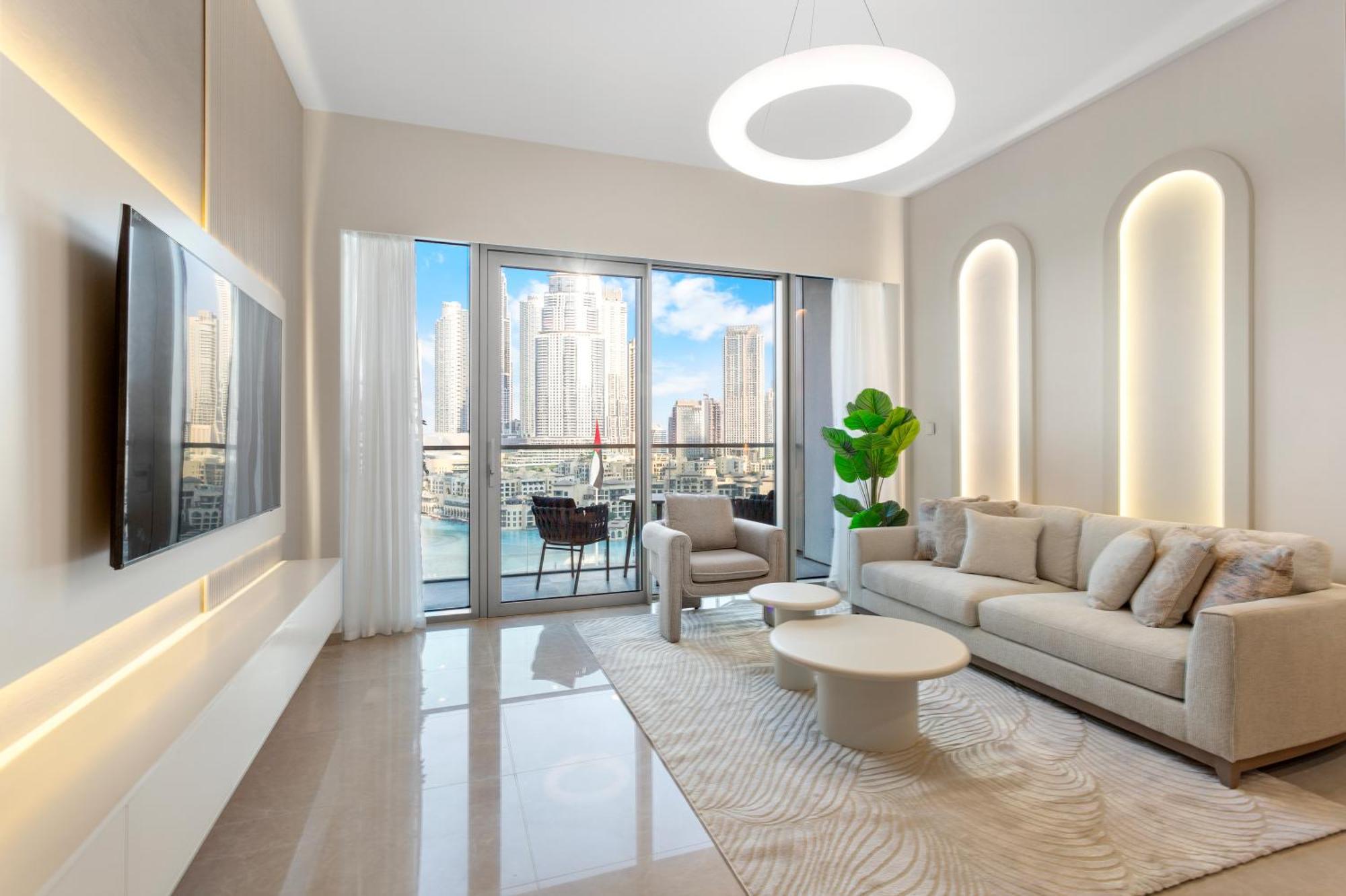 Apartamento Elegant Retreat With Stunning Burj Khalifa Views Dubai