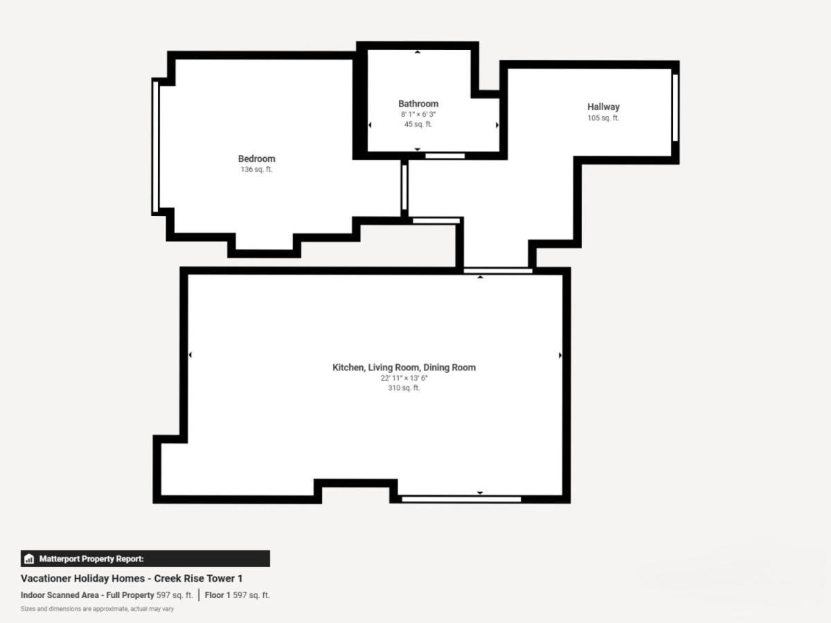 Creek Rise Tower 1 - One Bedroom With Creek View Apartment