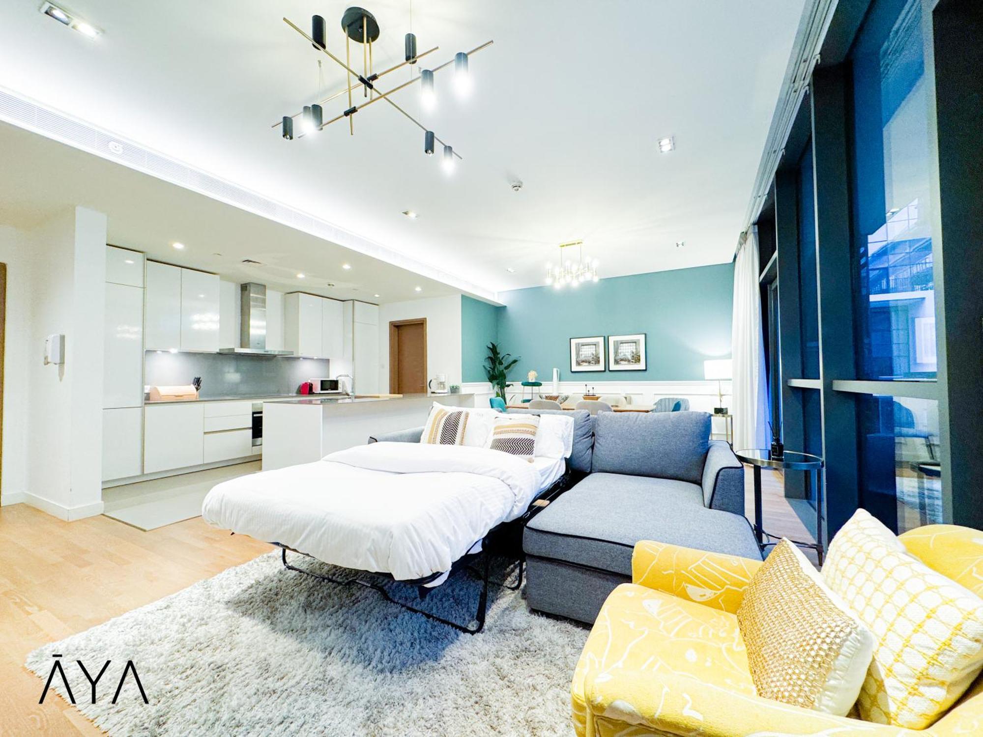 Daire Luxury With Pool, Patio & Gym In Walk Dubai
