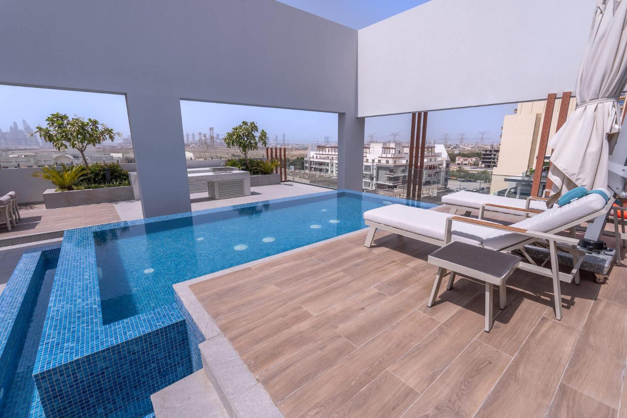 Apartment Minimalist With Nature-inspired Balcony In Jvc Dubai