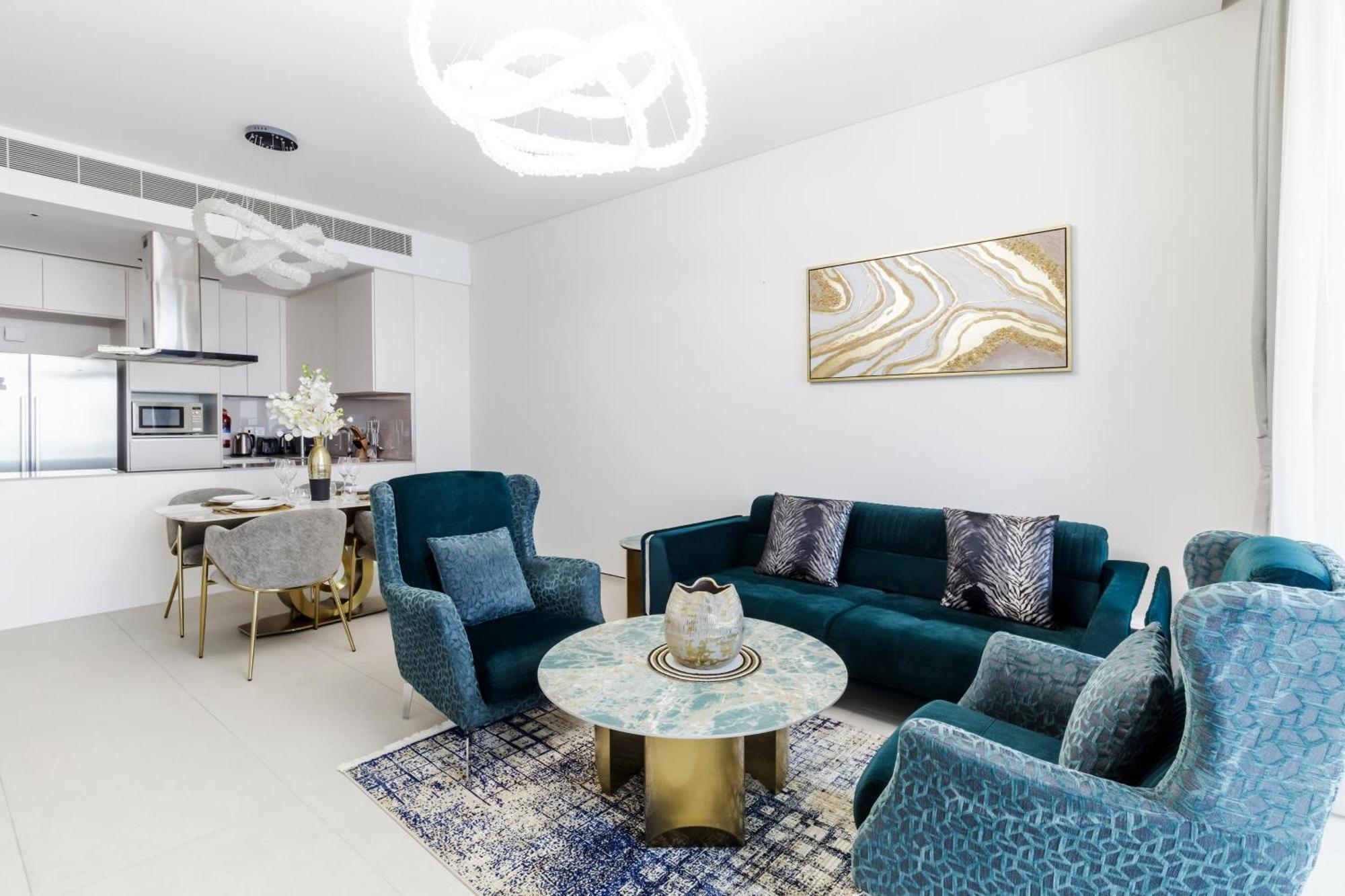 Daire Panoramic Sea & Palm Views 2br Address Jbr