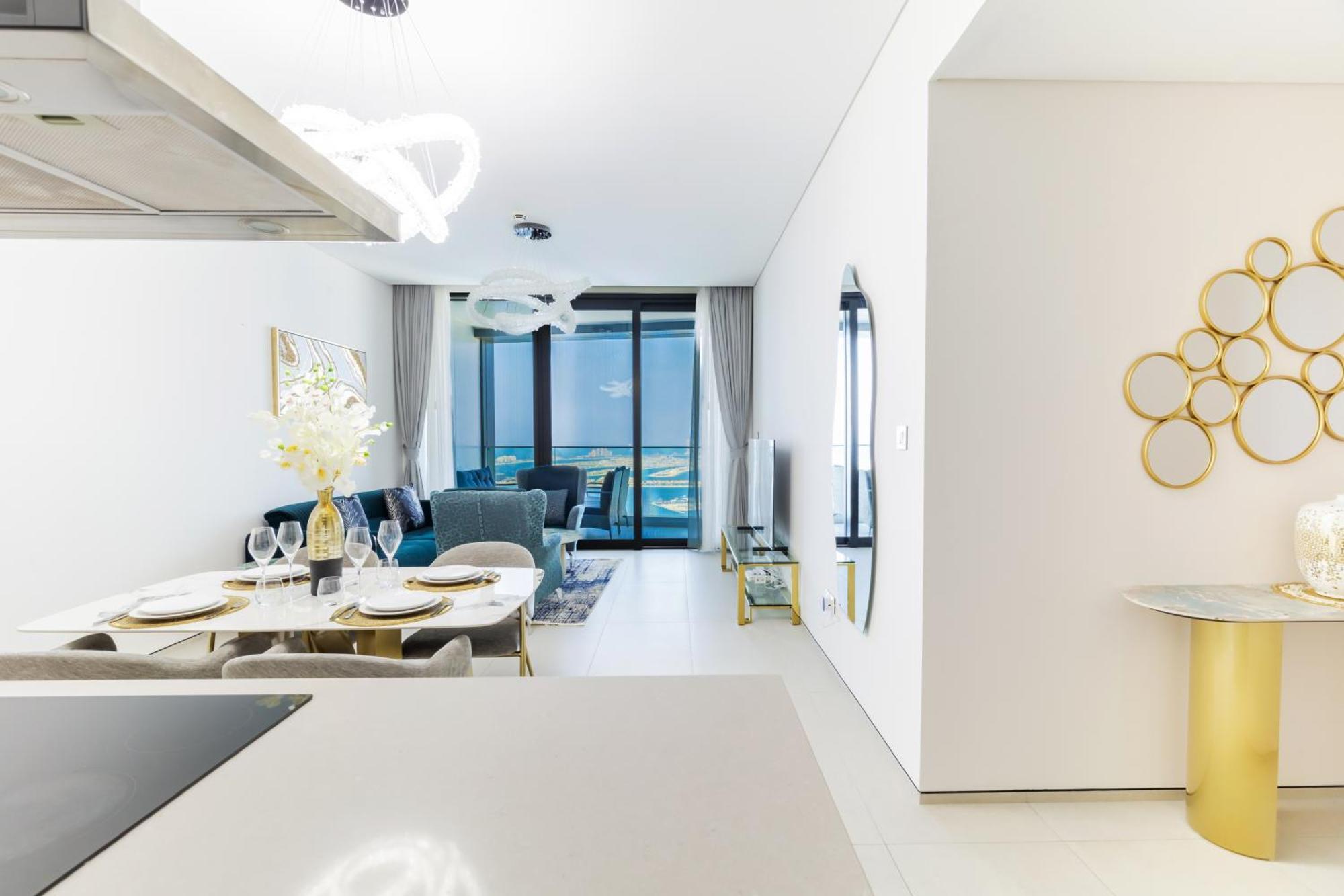 Daire Panoramic Sea & Palm Views 2br Address Jbr