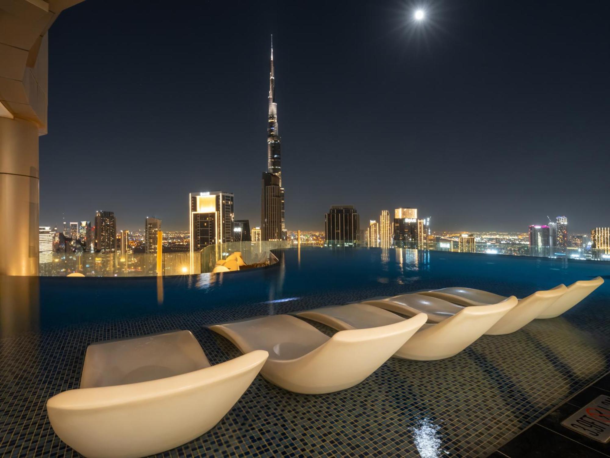 Luxury At Paramount Midtown - Downtown - Full Burj Khalifa View - Highest Infinity Swimming Pool Apartment *