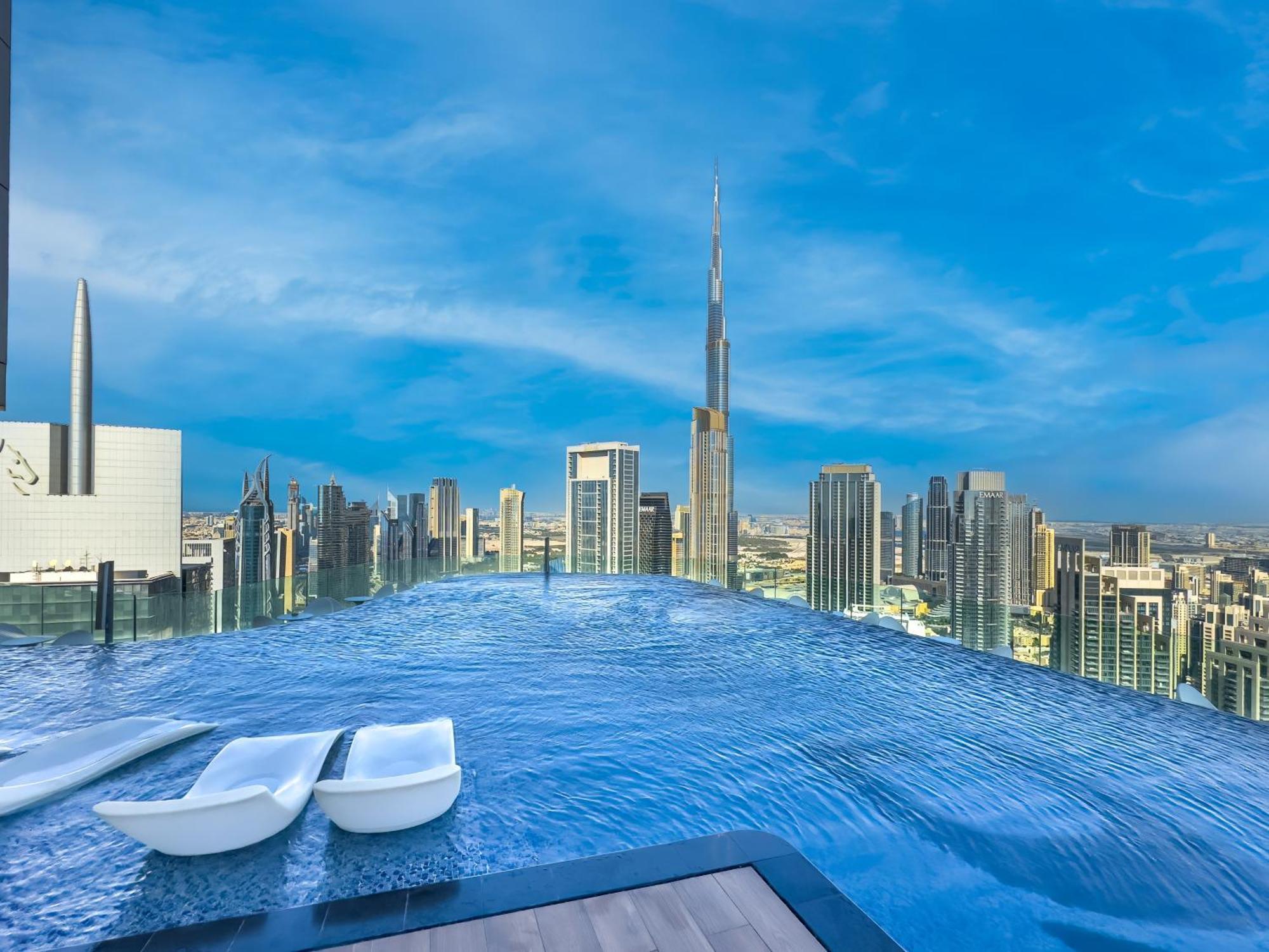 Luxury At Paramount Midtown - Downtown - Full Burj Khalifa View - Highest Infinity Swimming Pool Apartment