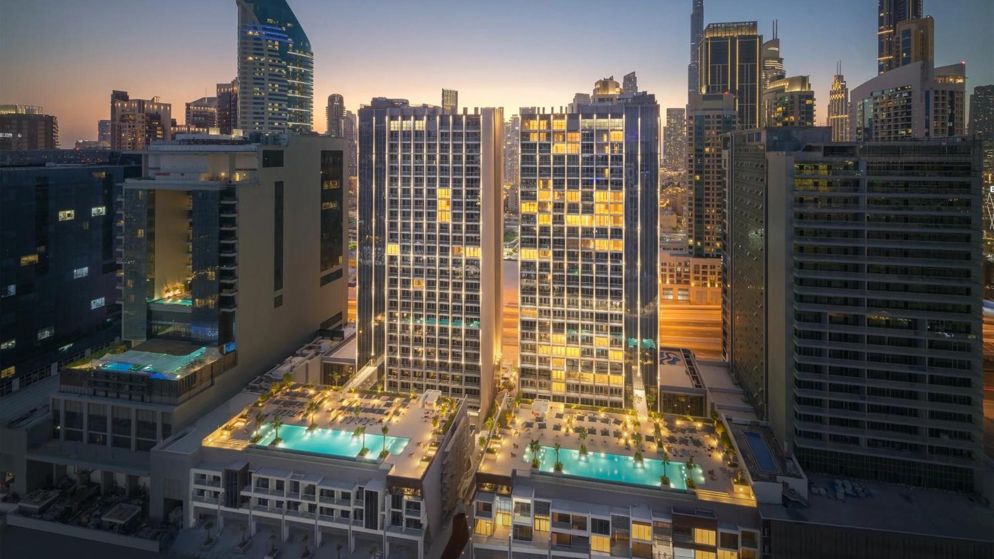 Apartment Luxurious New Studio! 2 Double Beds! Sleek Design & High-end Amenities In Downtown *