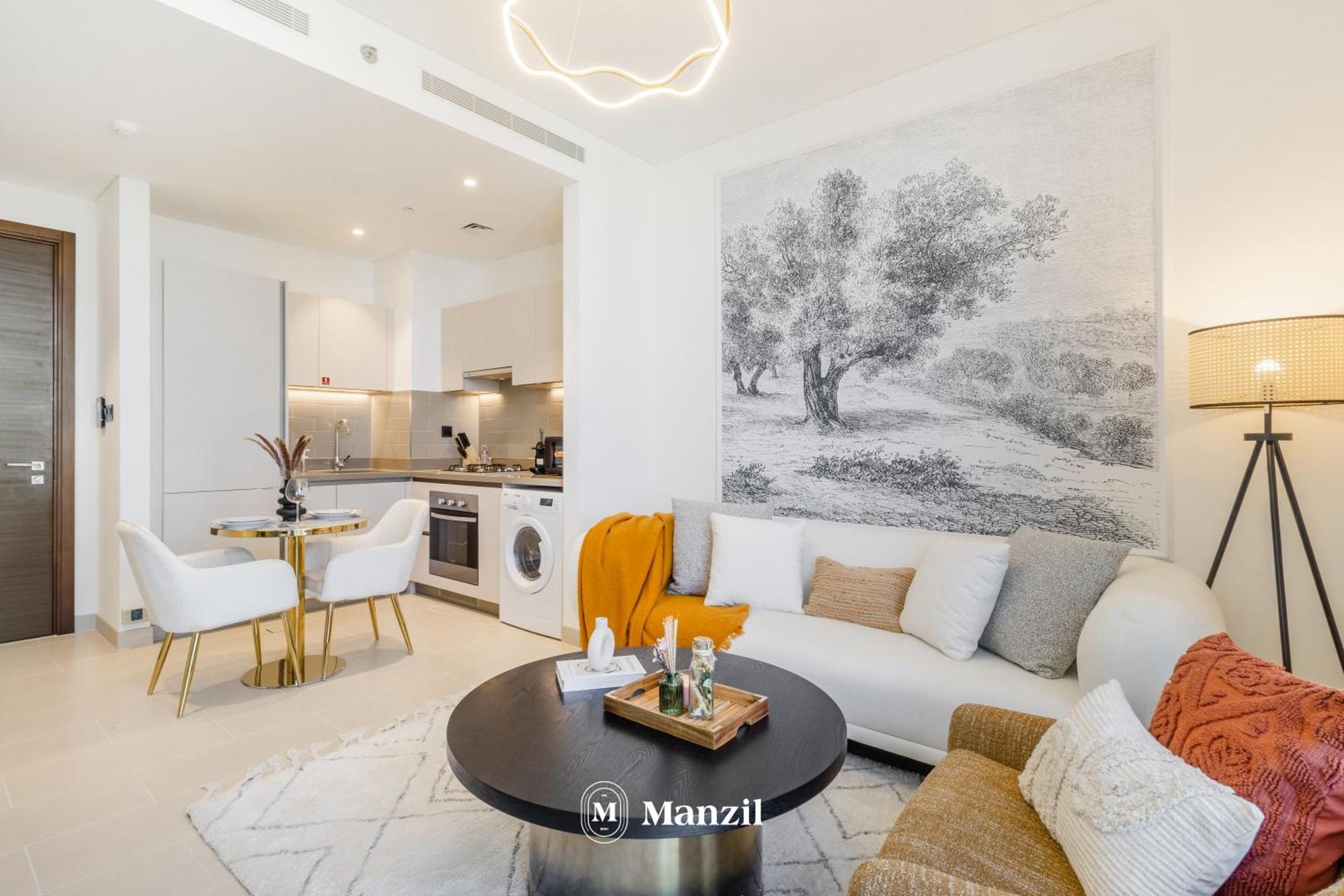 Apartment Manzil - 1br In Creek Vista Near Burj Khalifa