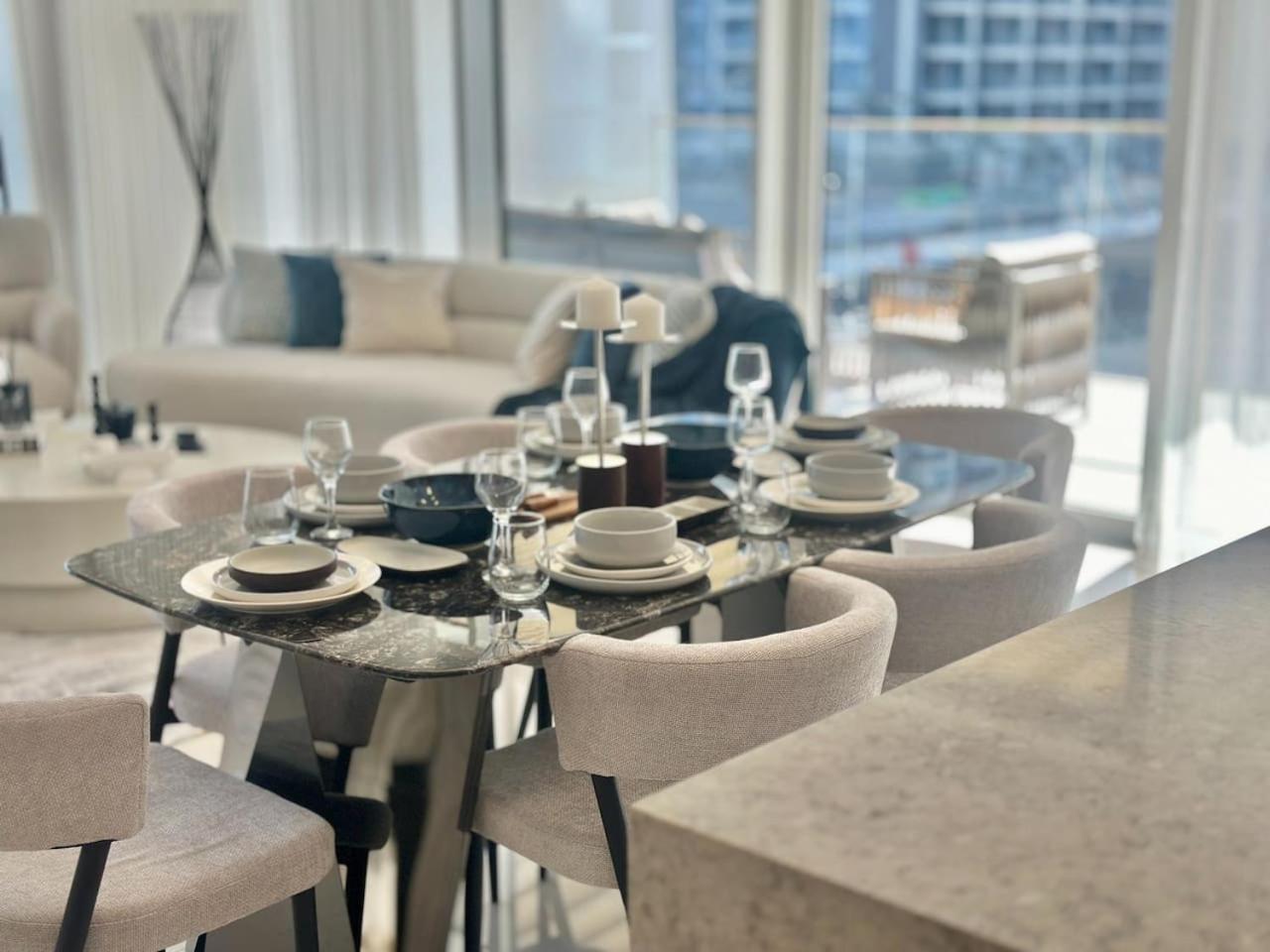 2br Grand Bleu T1 With Palm View Emaar Front By Vibel Apartment