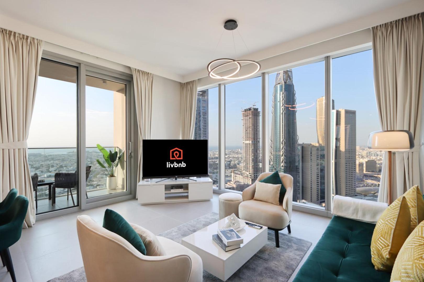 Apartment Livbnb-2b With Convertible Office,5min To Burj Khalifa *