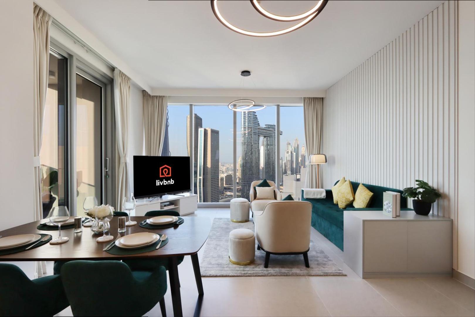 Apartment Livbnb-2b With Convertible Office,5min To Burj Khalifa *