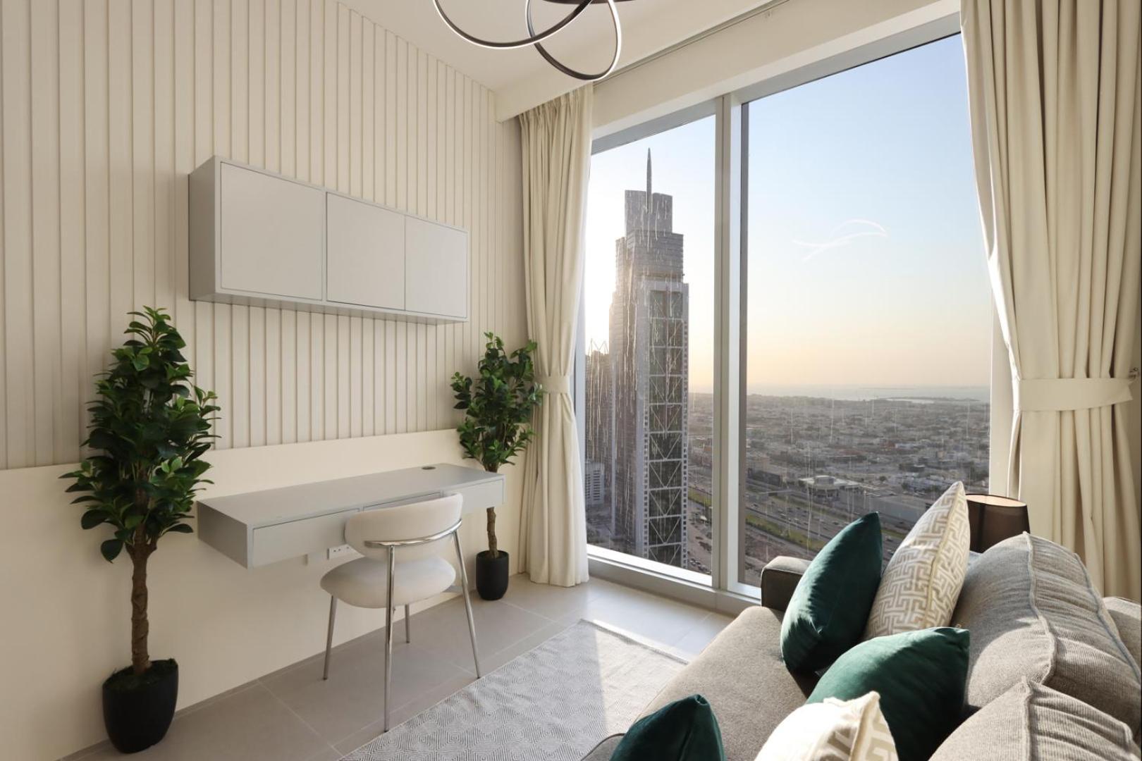 Livbnb-2b With Convertible Office,5min To Burj Khalifa Apartment *