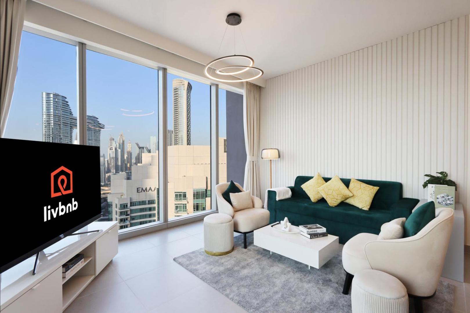 Livbnb-2b With Convertible Office,5min To Burj Khalifa Apartment