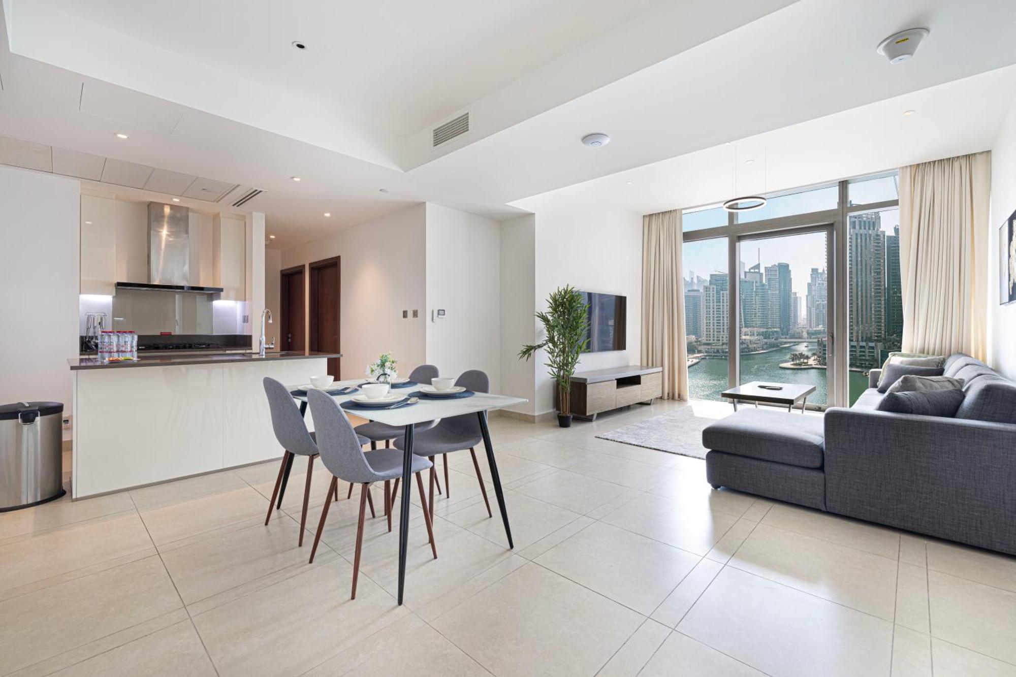 Apartment 3br Full Marina View For 8 Near The Metro!