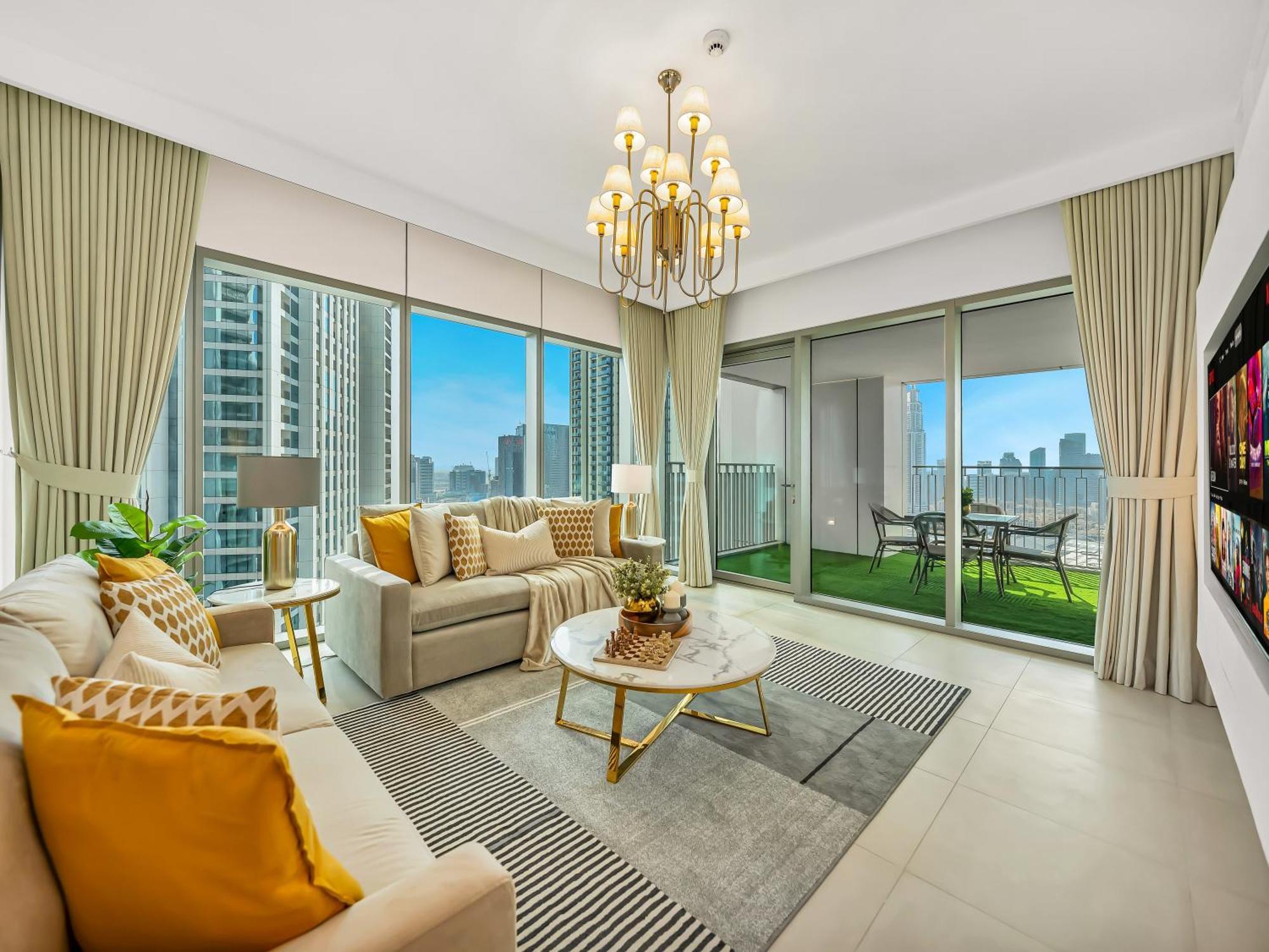 Lux 3br Maid With Burj View Mall Connect Apartment Dubai