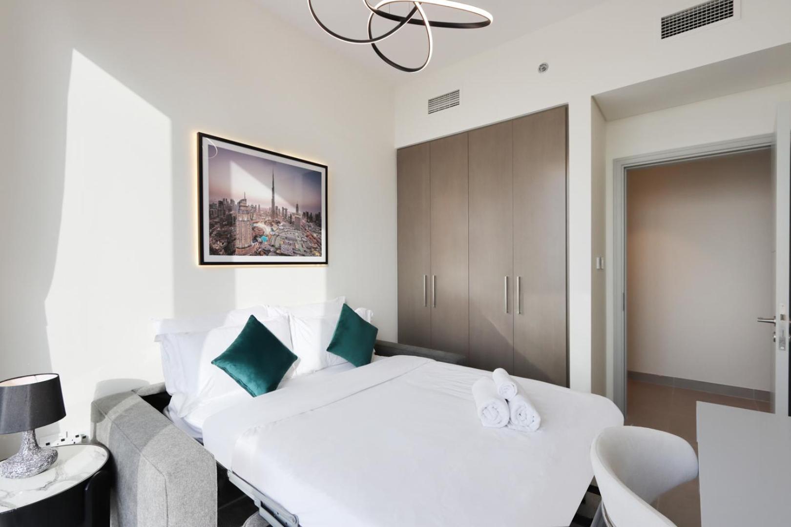 Apartment Livbnb-2b With Convertible Office,5min To Burj Khalifa *