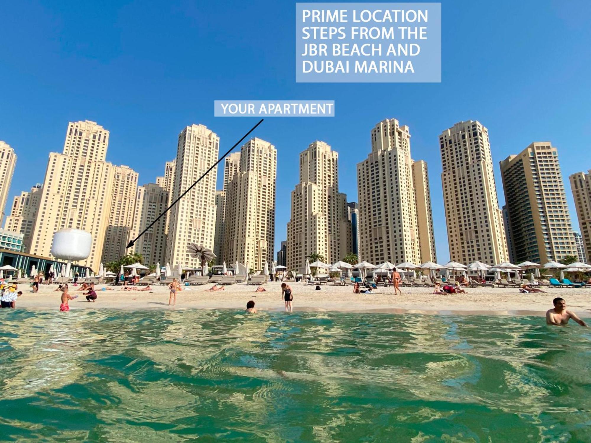 Stylish Beachside 3 Beds In Jbr Apartamento *