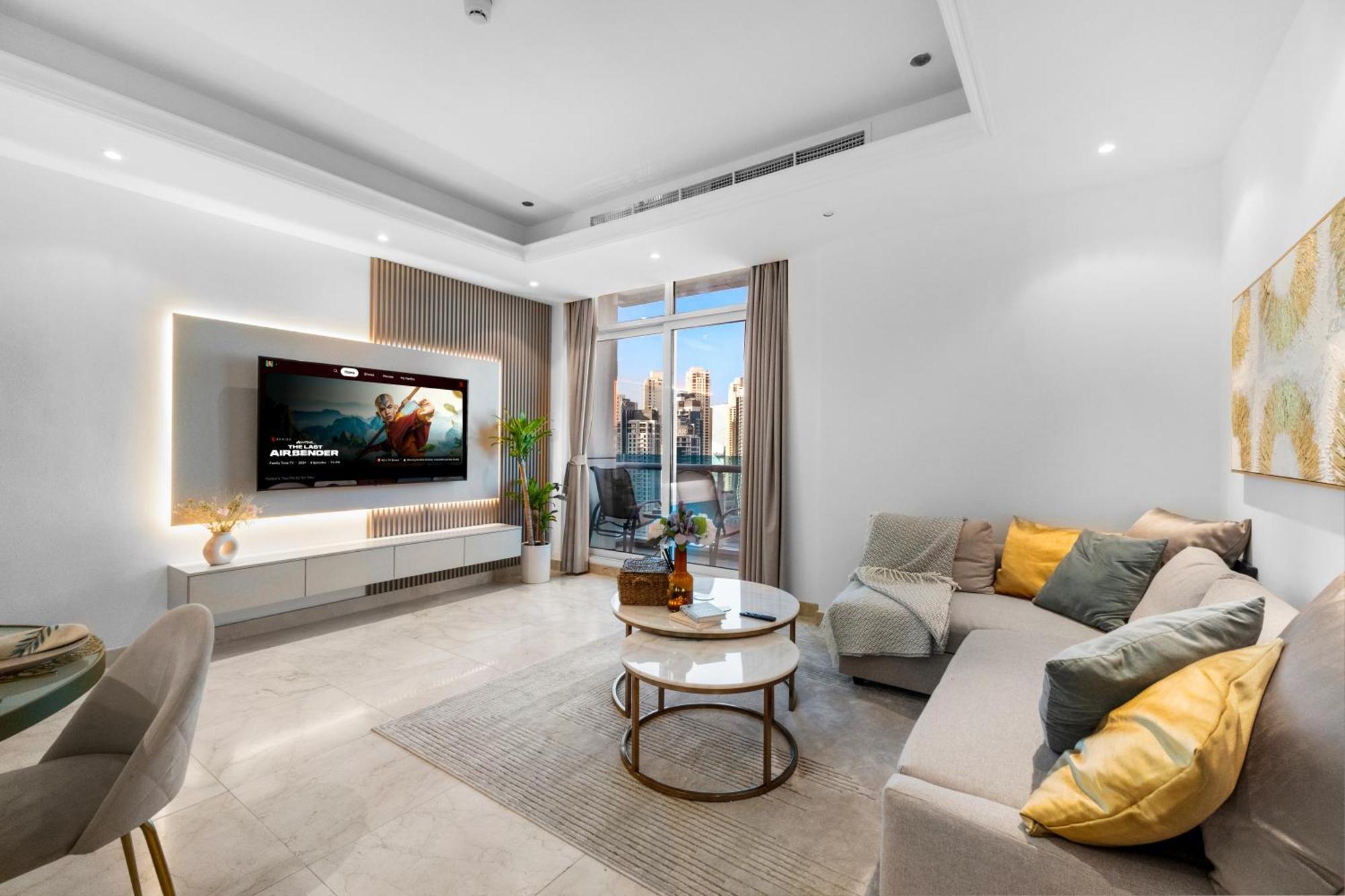 Apartment Elegant One Bed - Panoramic Marina Views - Near Jbr & Dubai
