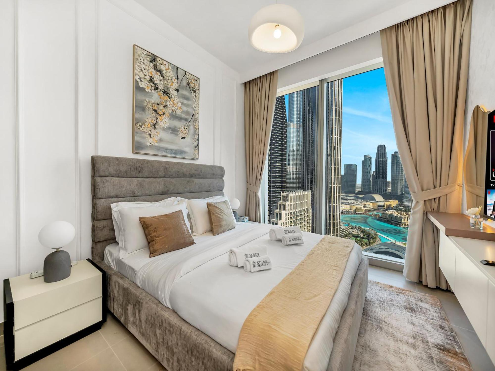 Burj Khalifa Bliss I 4 Bedroom I Burj Khalifa & Fountain Views I Free Gym, Pool, Parking, Wi-fi And Ps5 I By Skyline Serenity * Dubai