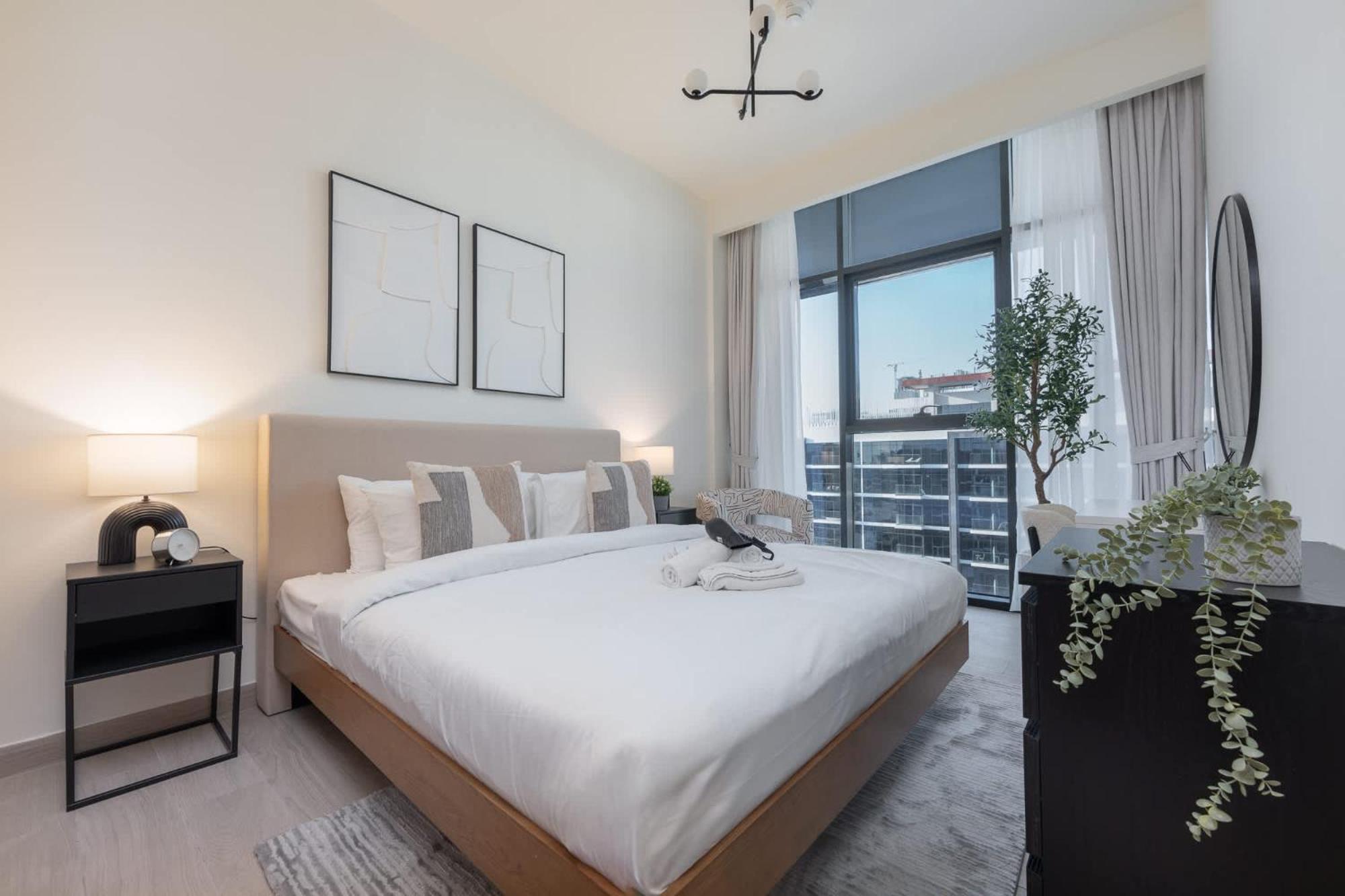 Apartamento Bright And Elegant 3-bedroom Escape Perfect For Families In Meydan Dubai