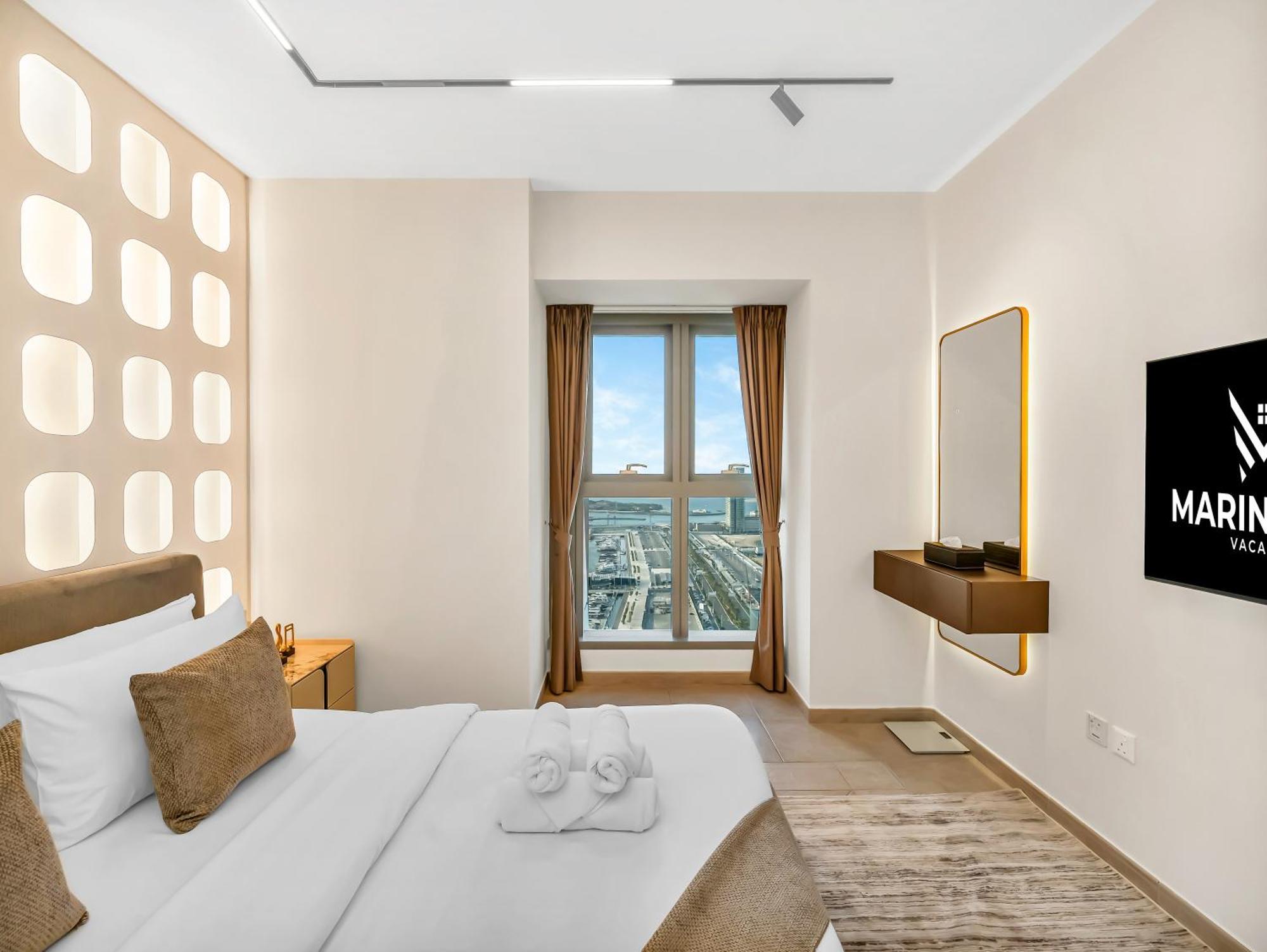 Lux New 2 Bhk - Full Sea View - Marina - 5 Min To - 100 Metres To Tram Apartamento *
