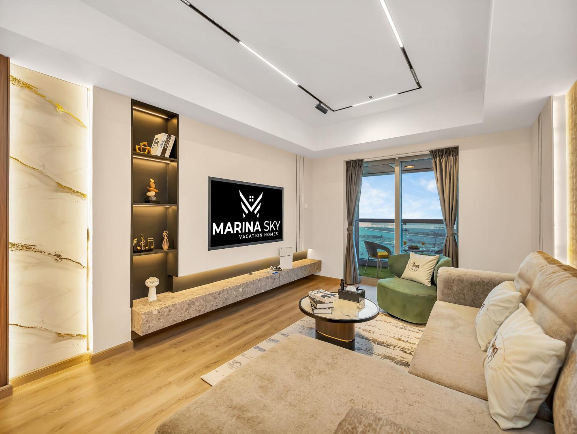 Lux New 2 Bhk - Full Sea View - Marina - 5 Min To - 100 Metres To Tram Apartamento Dubai