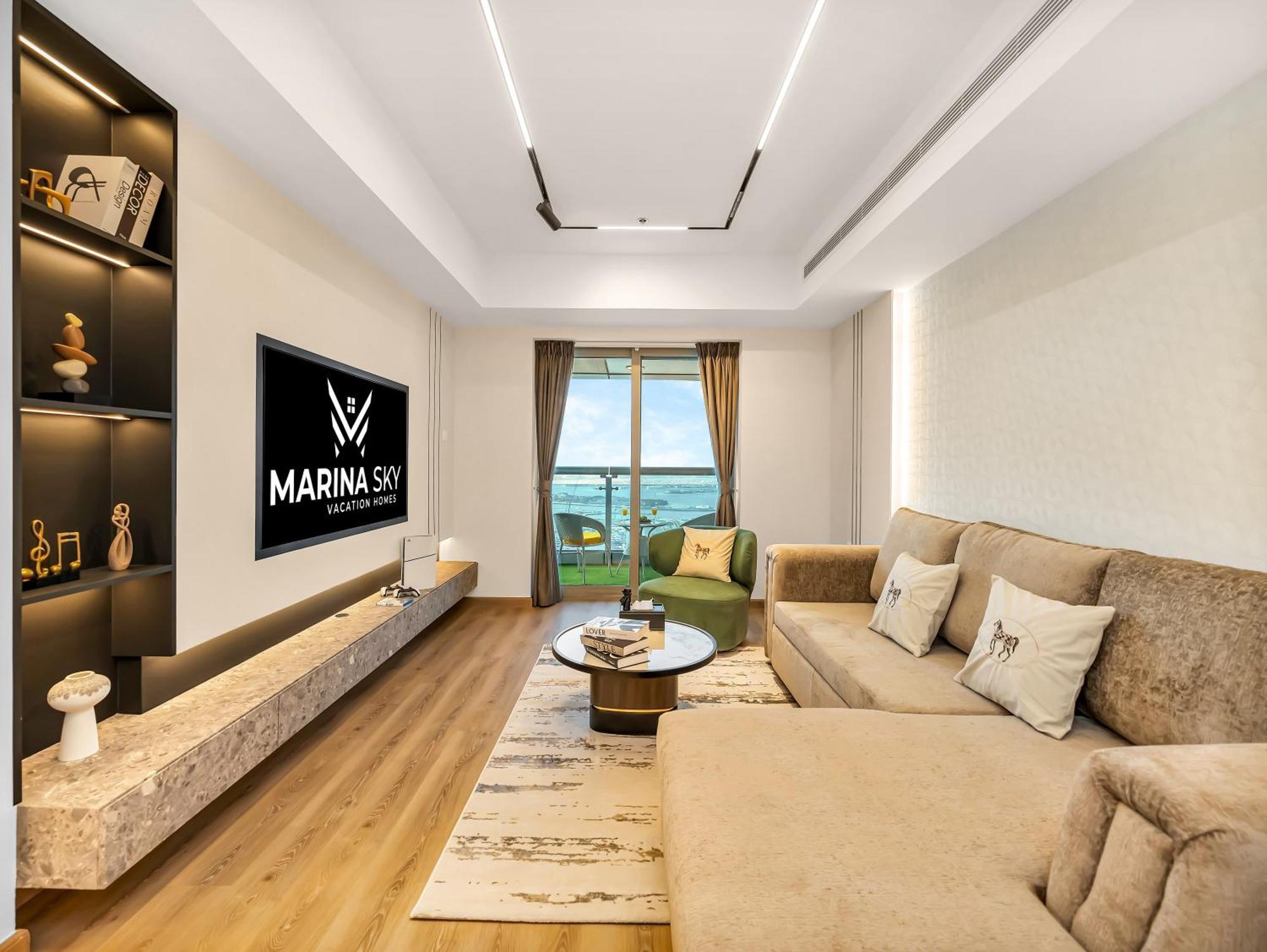 Apartamento Lux New 2 Bhk - Full Sea View - Marina - 5 Min To - 100 Metres To Tram *