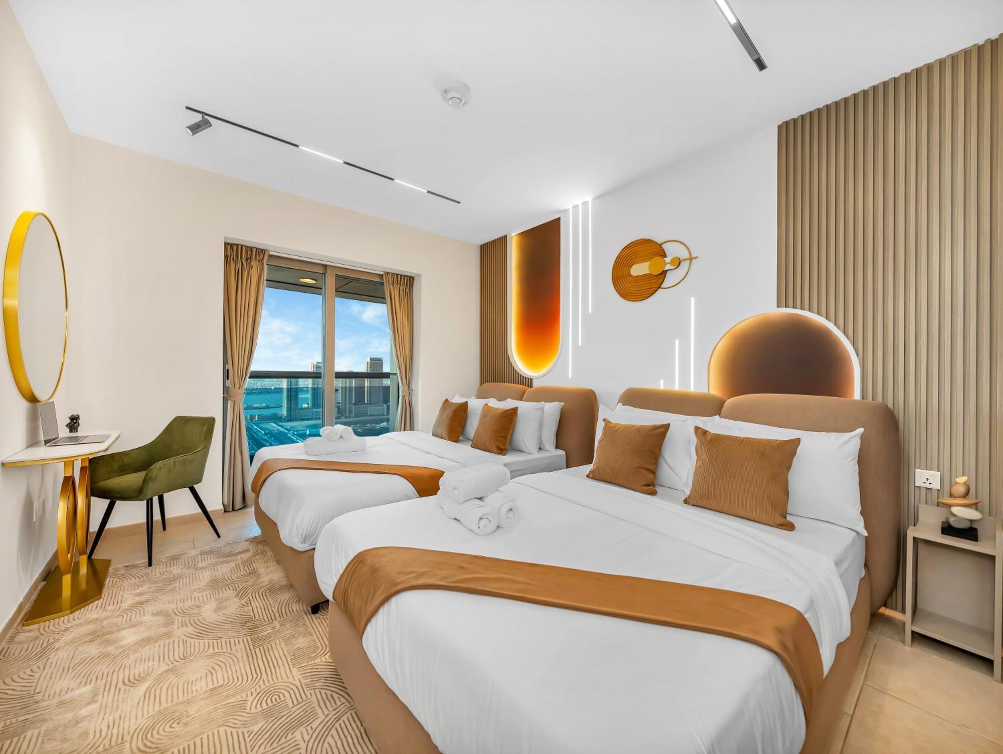 Lux New 2 Bhk - Full Sea View - Marina - 5 Min To - 100 Metres To Tram Apartamento