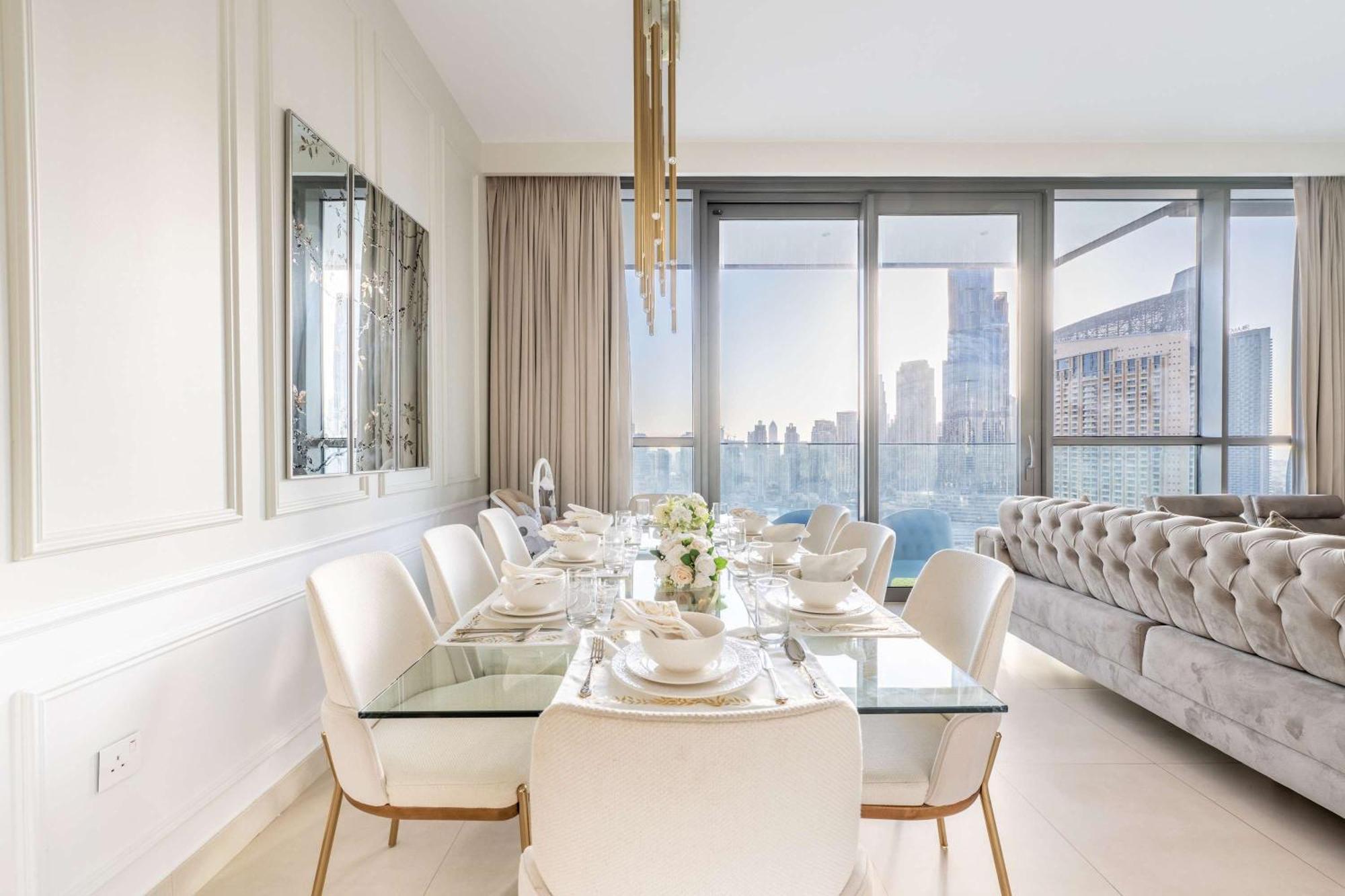 Apartment Elegant 4br With Burj Khalifa And Fountain Views Connected To Mall Dubai