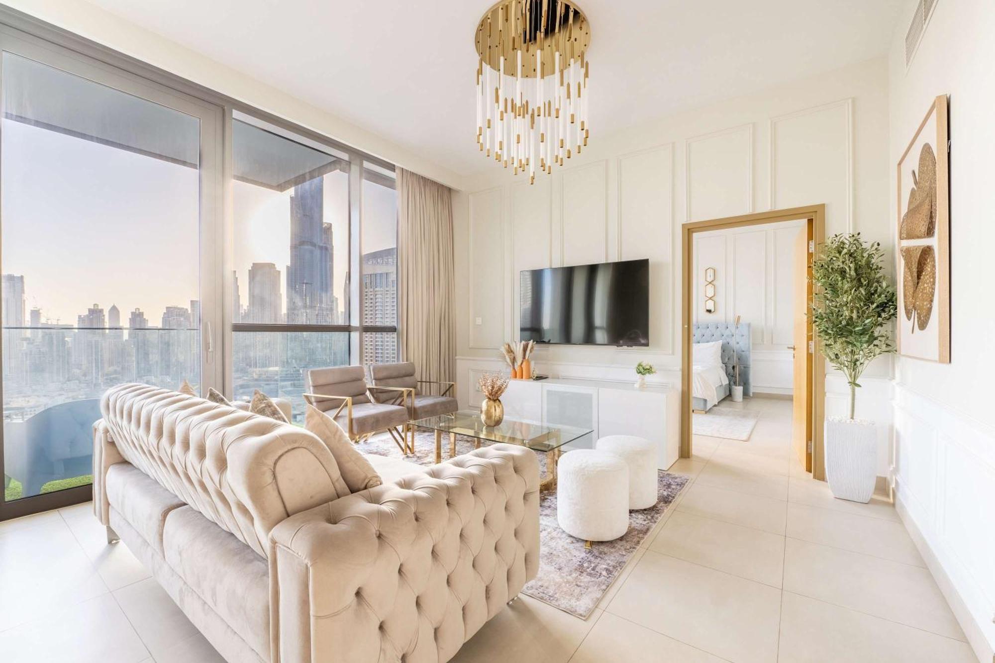 Apartment Elegant 4br With Burj Khalifa And Fountain Views Connected To Mall Dubai