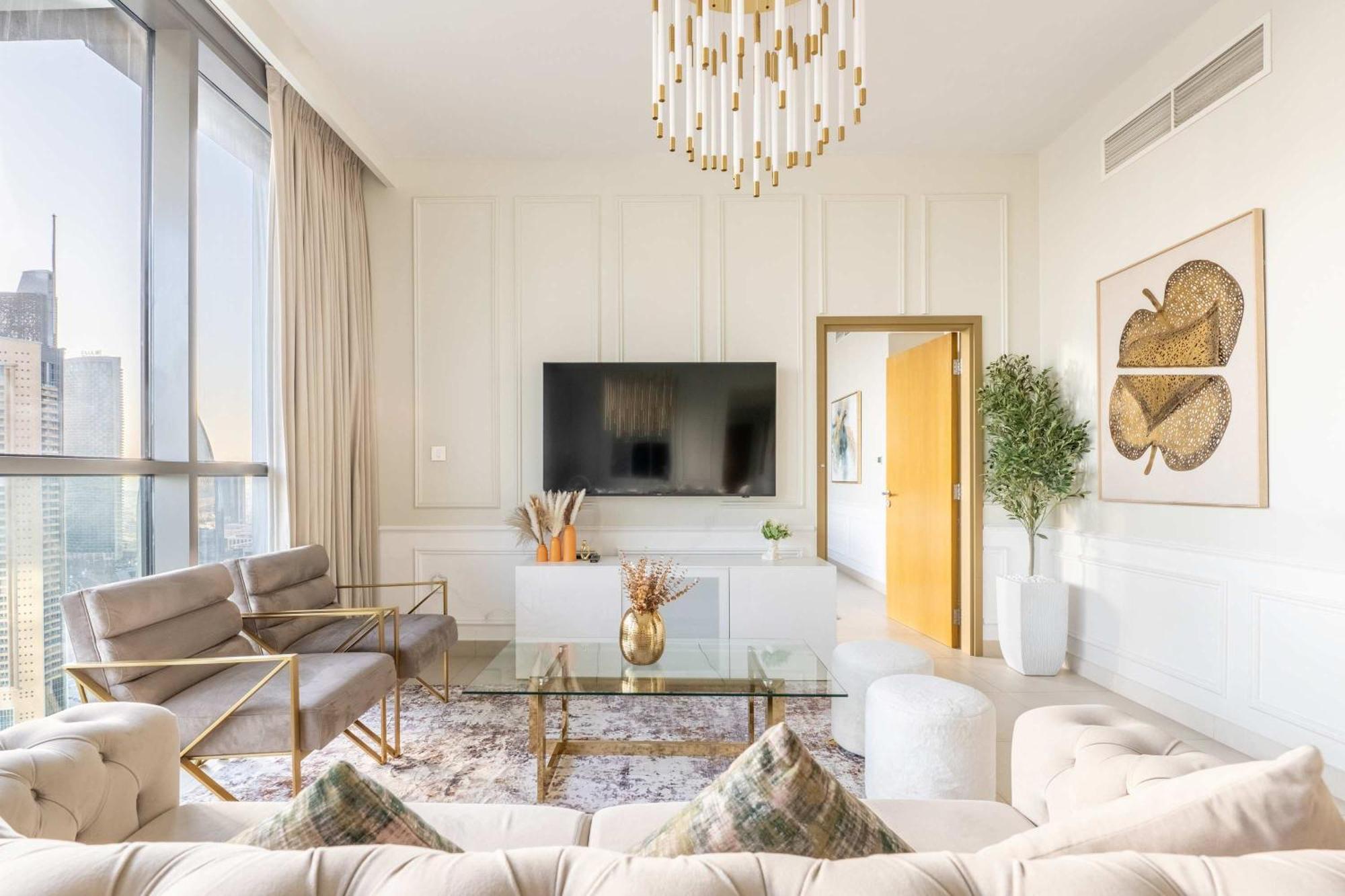 Elegant 4br With Burj Khalifa And Fountain Views Connected To Mall Apartment Dubai