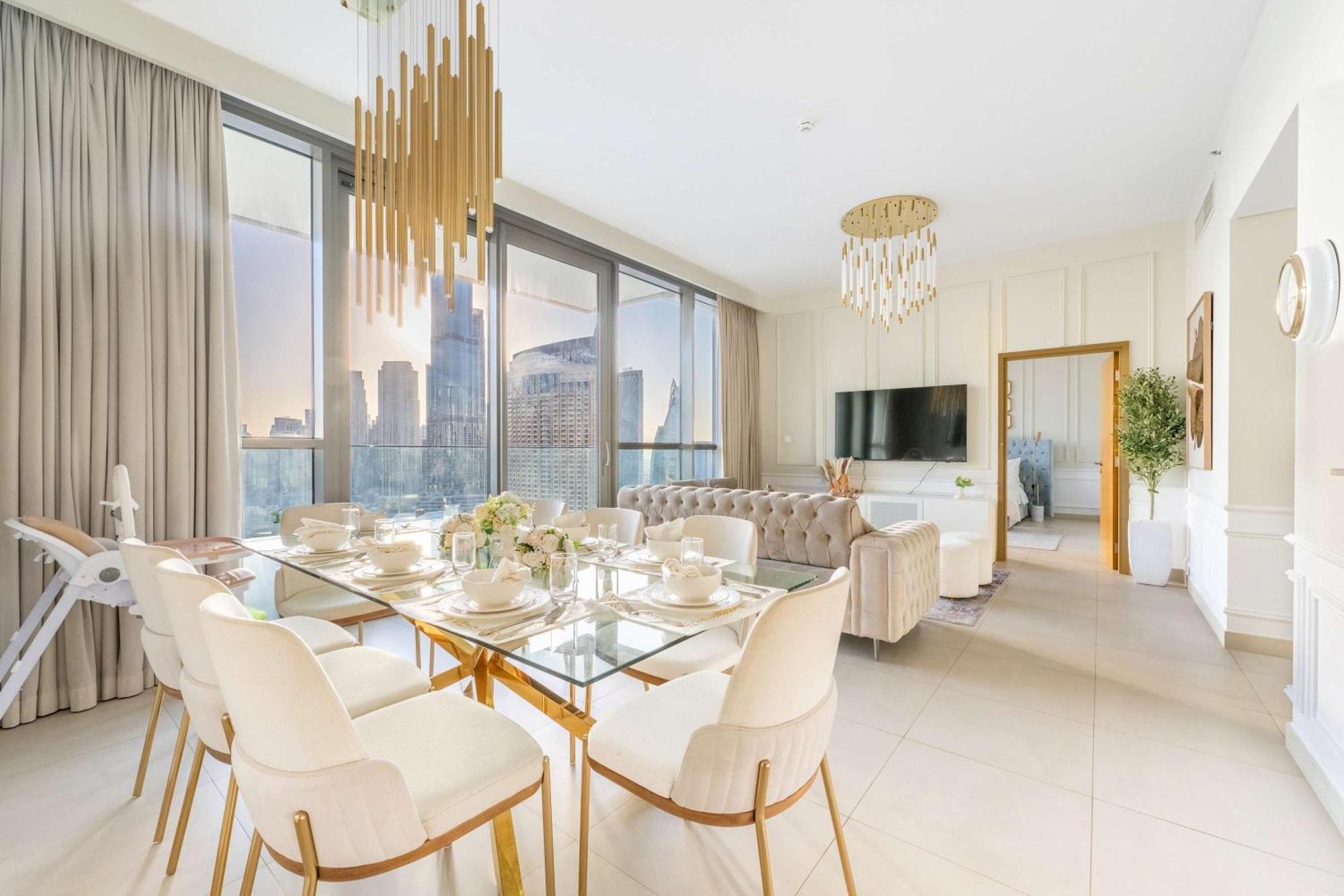 Elegant 4br With Burj Khalifa And Fountain Views Connected To Mall * Dubai