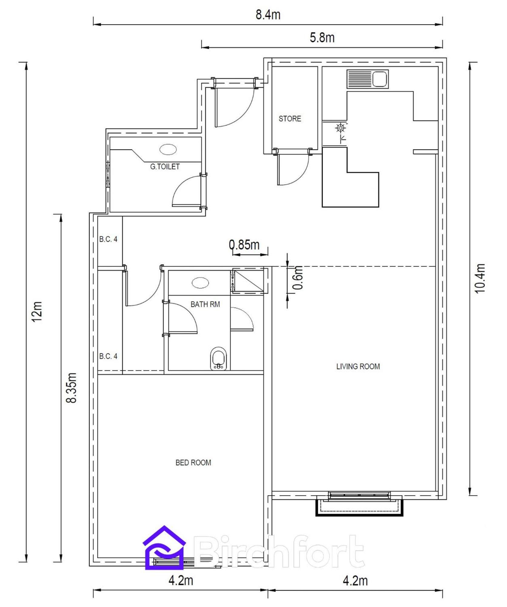 Daire Birchfort - Newly Renovated Unique 1 Bedroom