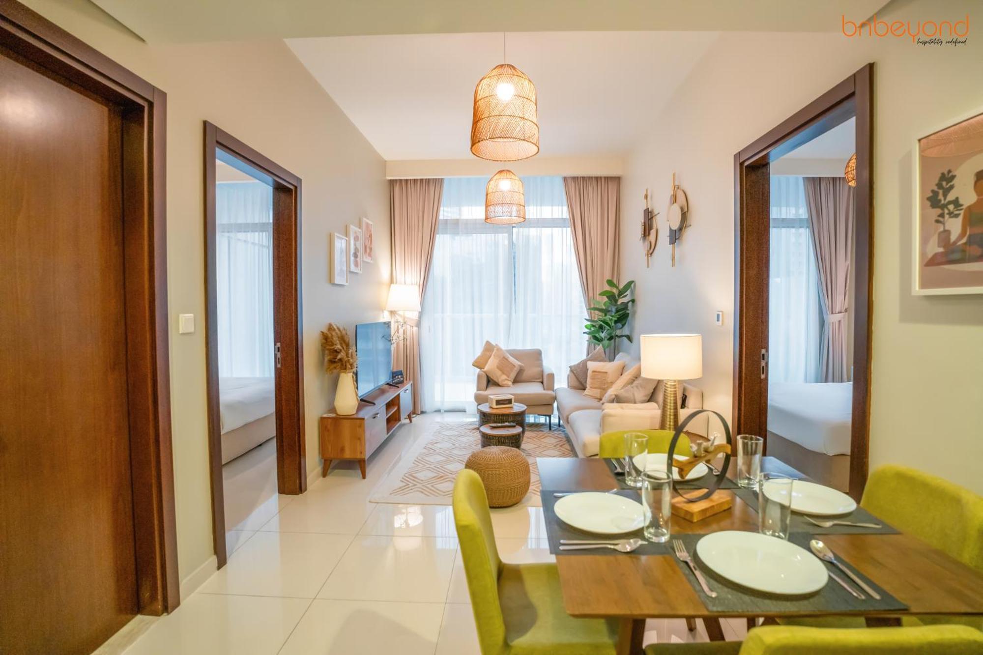 Cozy Retreat With Burj Views By Bnbeyond Daire Dubai